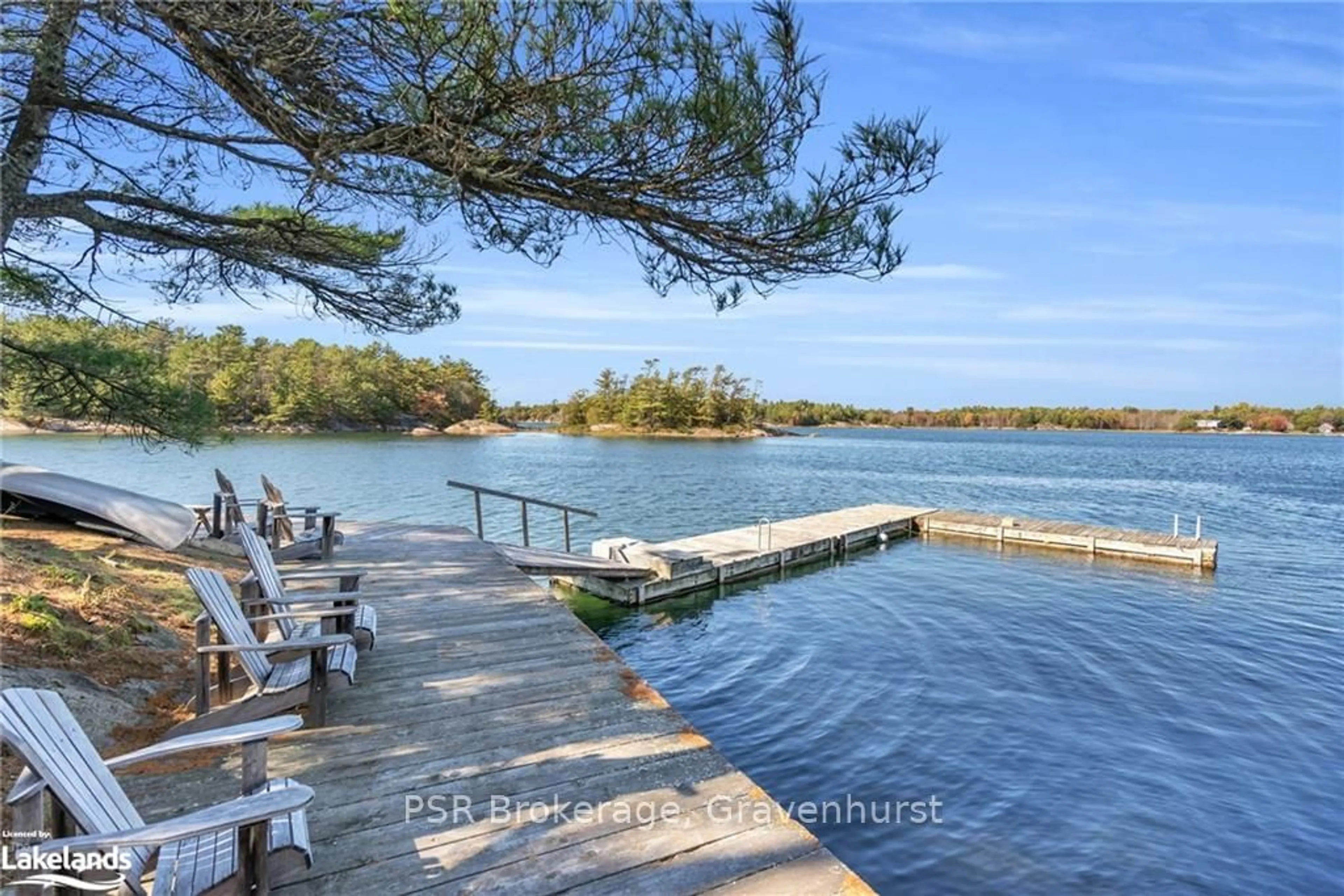 Patio, lake for 9 A30 Island, The Archipelago Ontario P0G 1K0