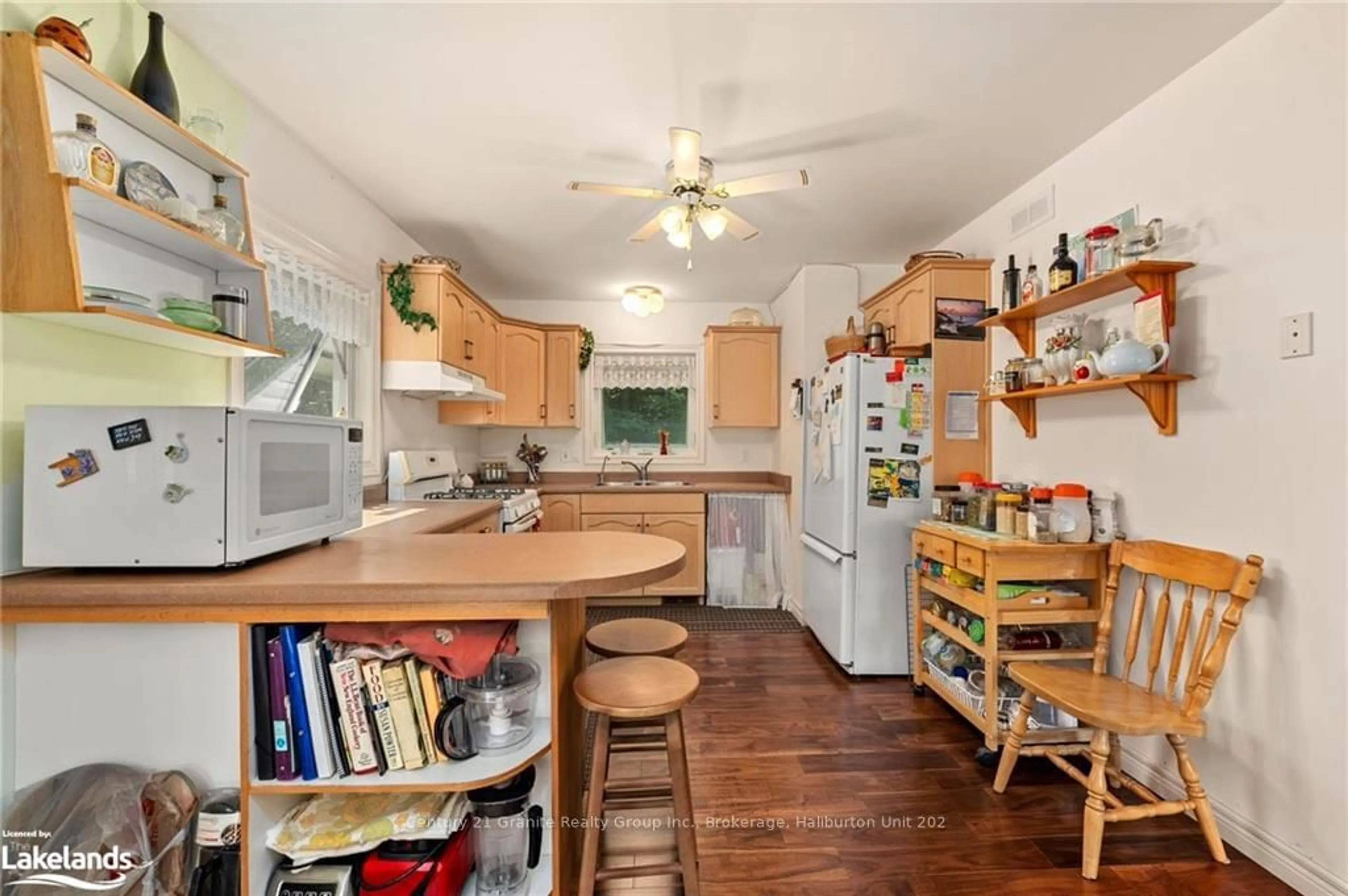 Kitchen, wood floors, cottage for 1753 NORTHSHORE Rd, Algonquin Highlands Ontario K0M 1J1