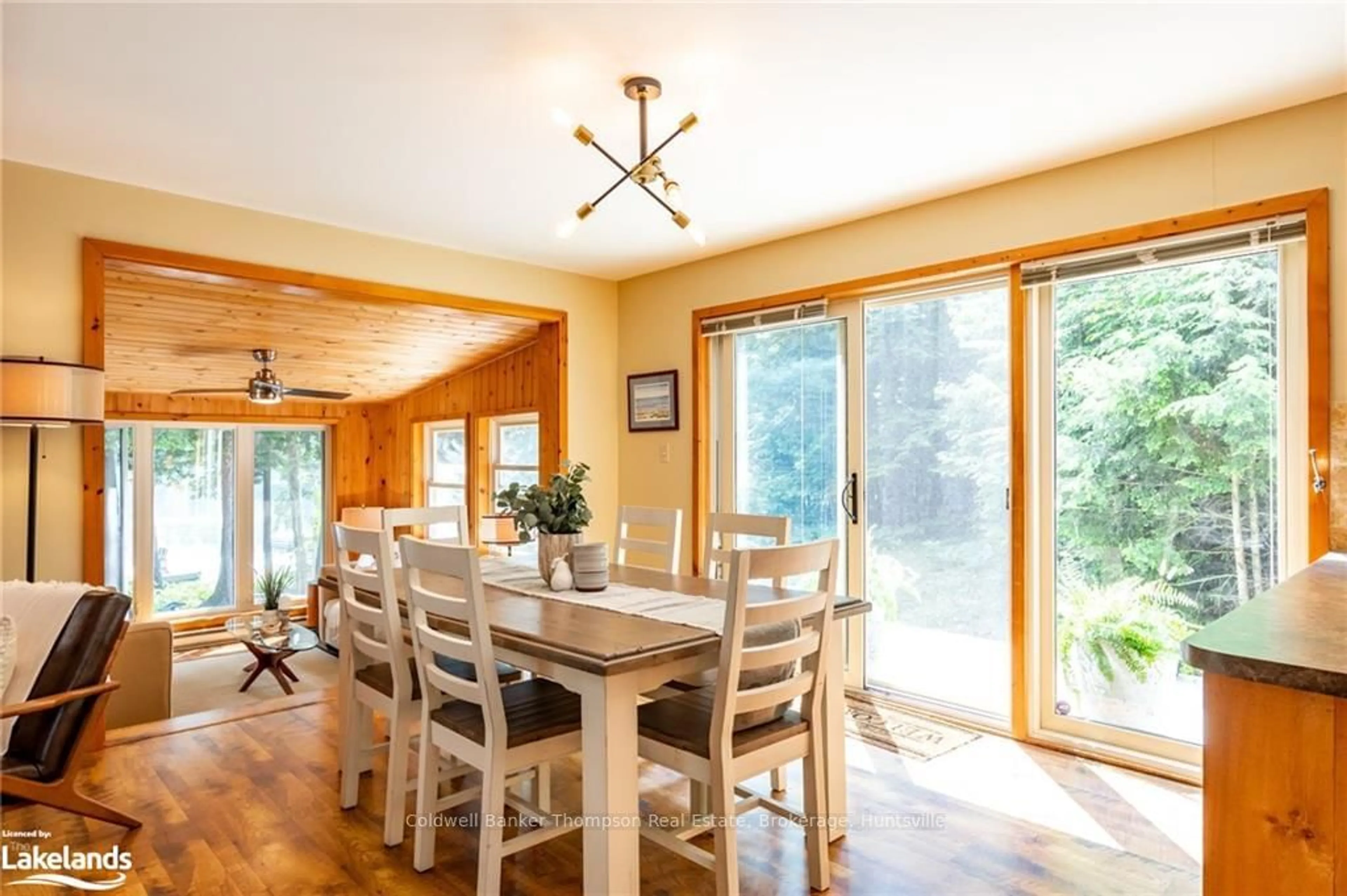 Dining room, wood floors, cottage for 115 COTTAGE Lane, Huntsville Ontario P1H 2J4