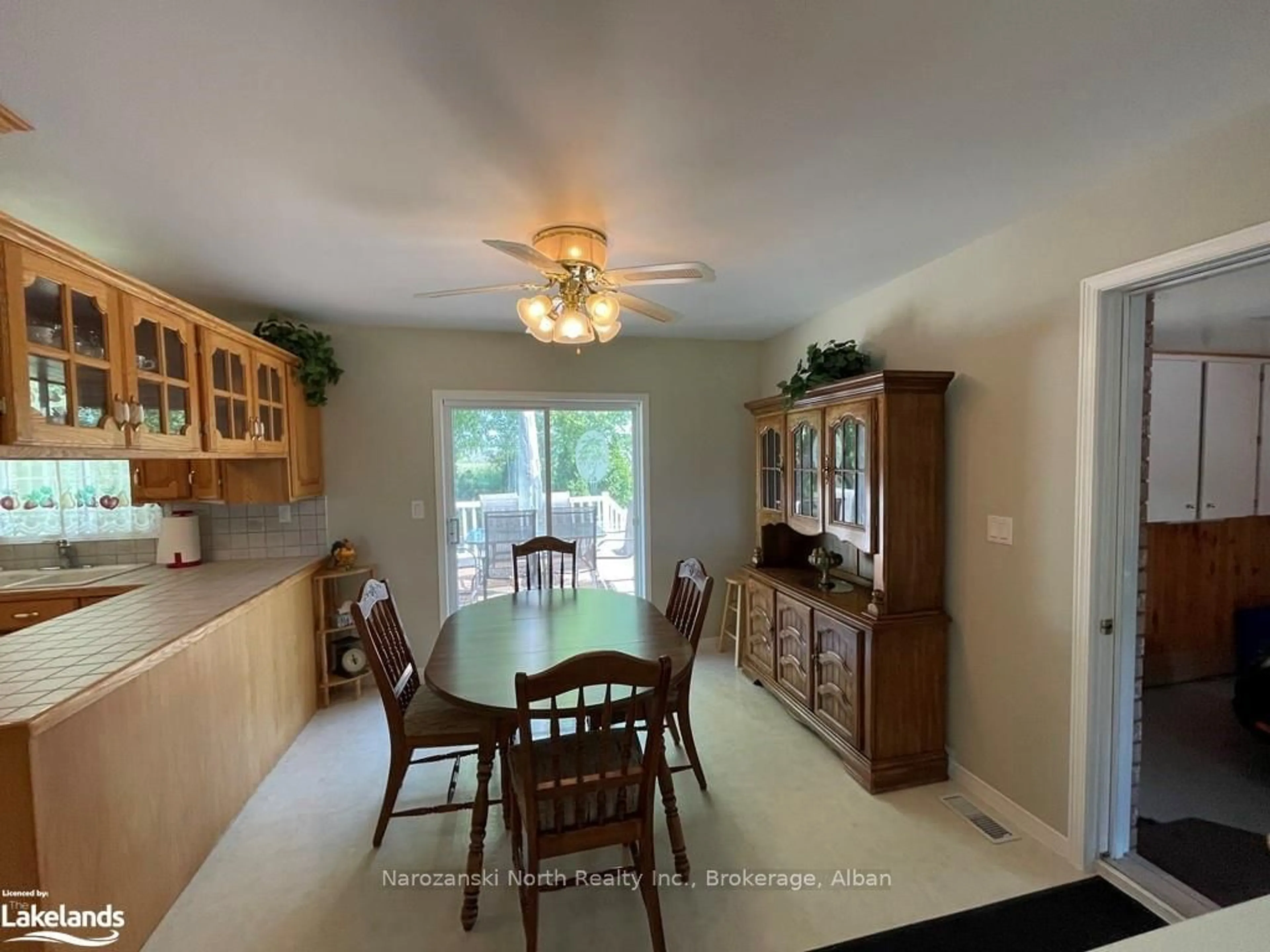 Dining room, wood floors, cottage for 24 MONETVILLE Rd, French River Ontario P0M 2K0