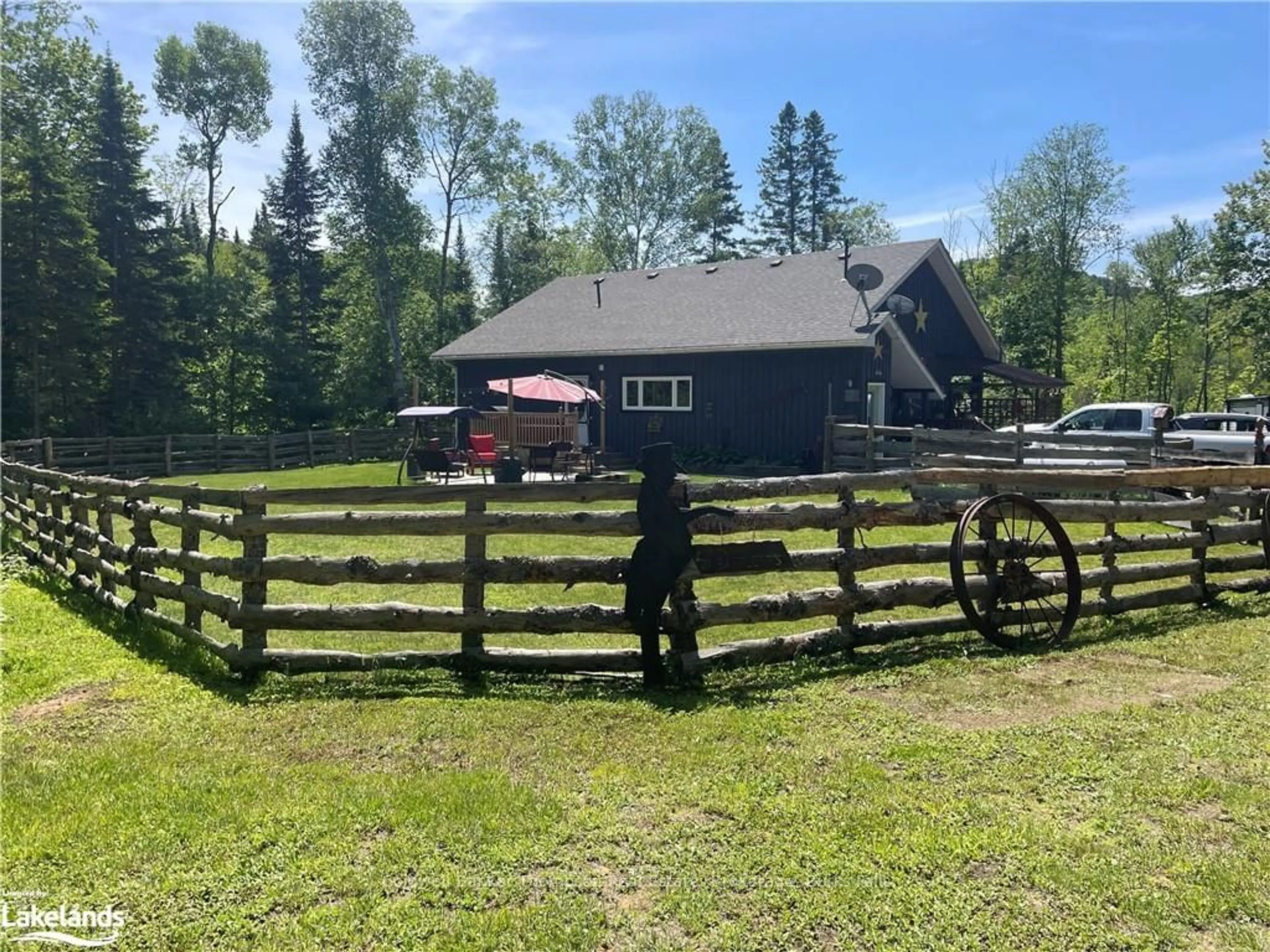 Frontside or backside of a home, the fenced backyard for 270 KATRINE ROAD, Armour Ontario P0A 1L0