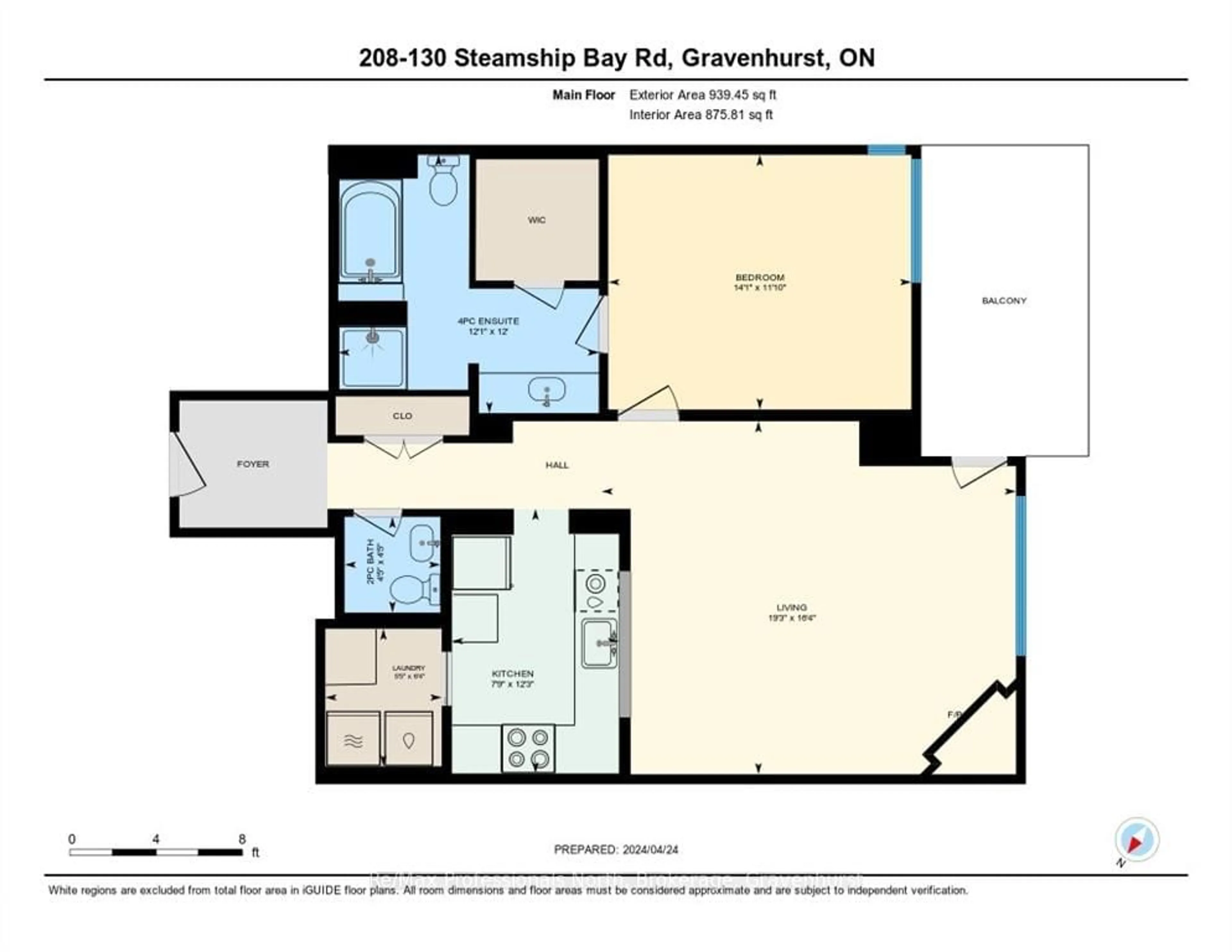 Floor plan for 130 STEAMSHIP BAY Rd #208, Gravenhurst Ontario P1P 1Z9