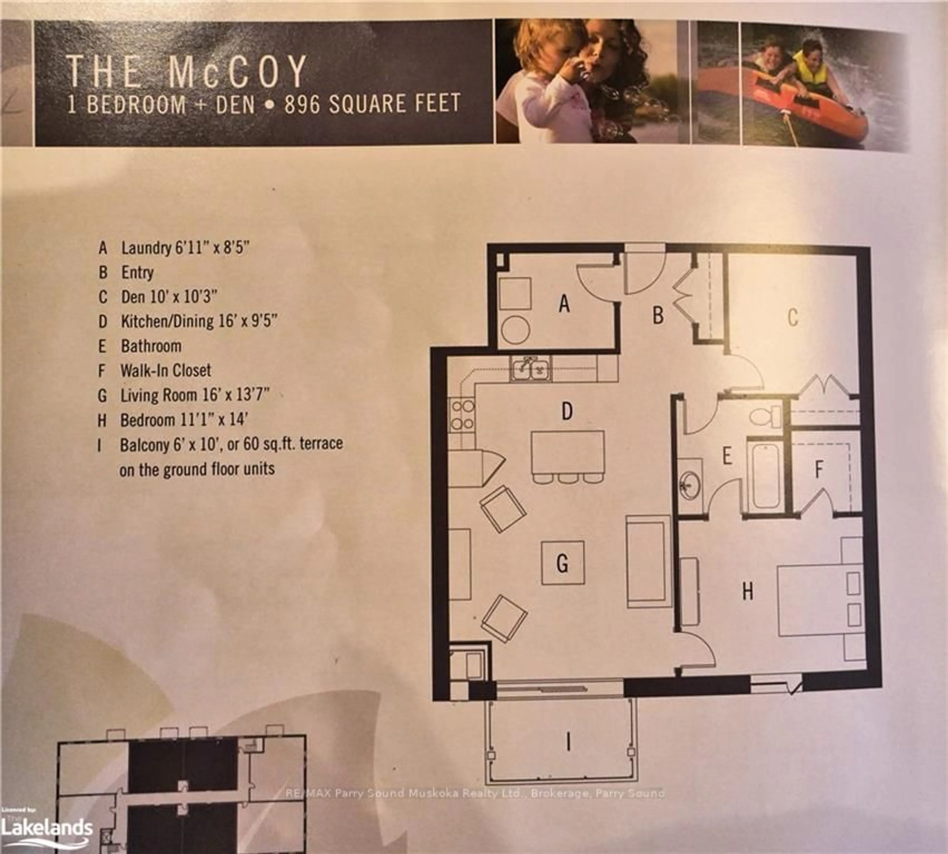 Floor plan for 20C SILVER BIRCH Crt #307, Parry Sound Ontario P2A 0A7