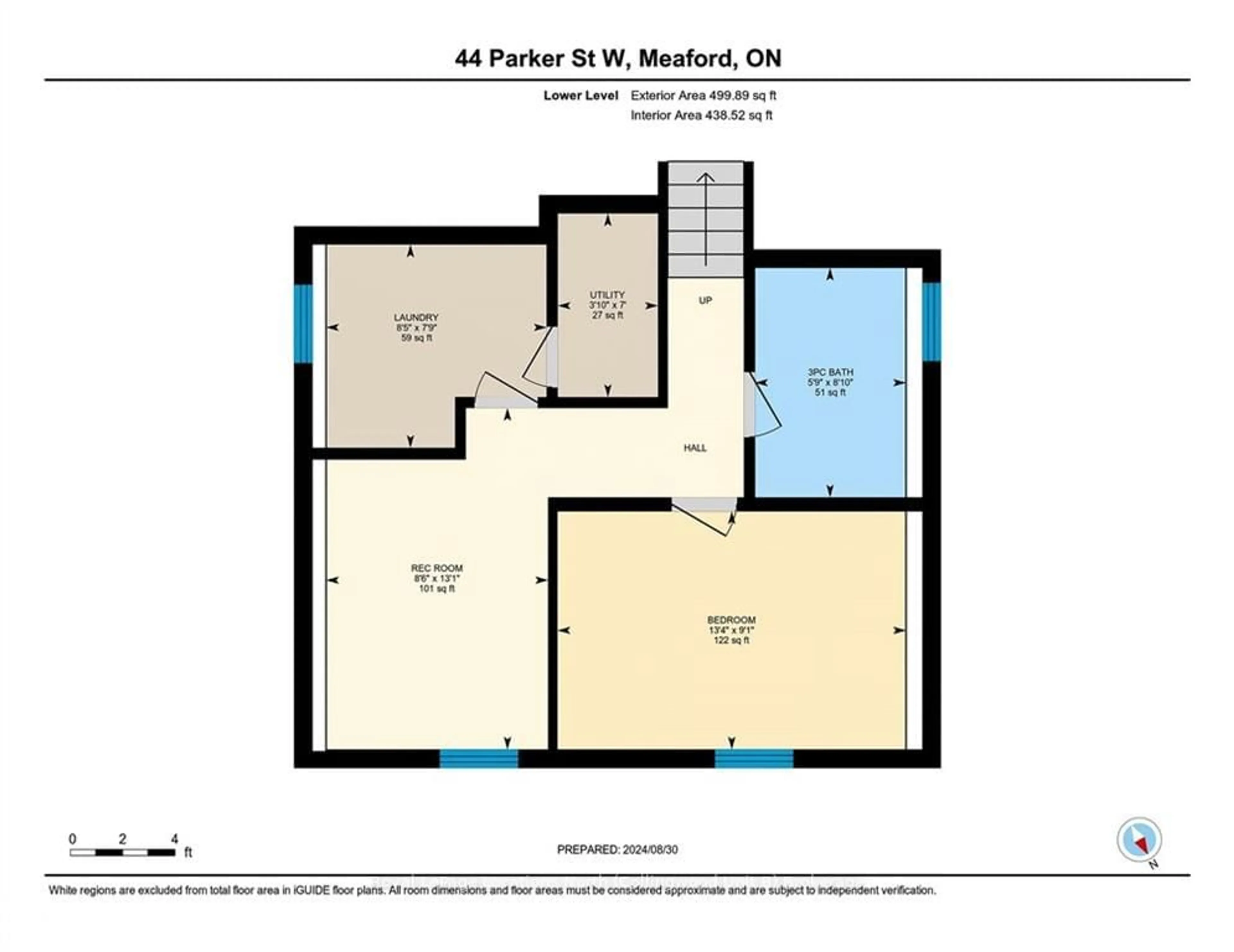 Floor plan for 44 PARKER St, Meaford Ontario N4L 1P2