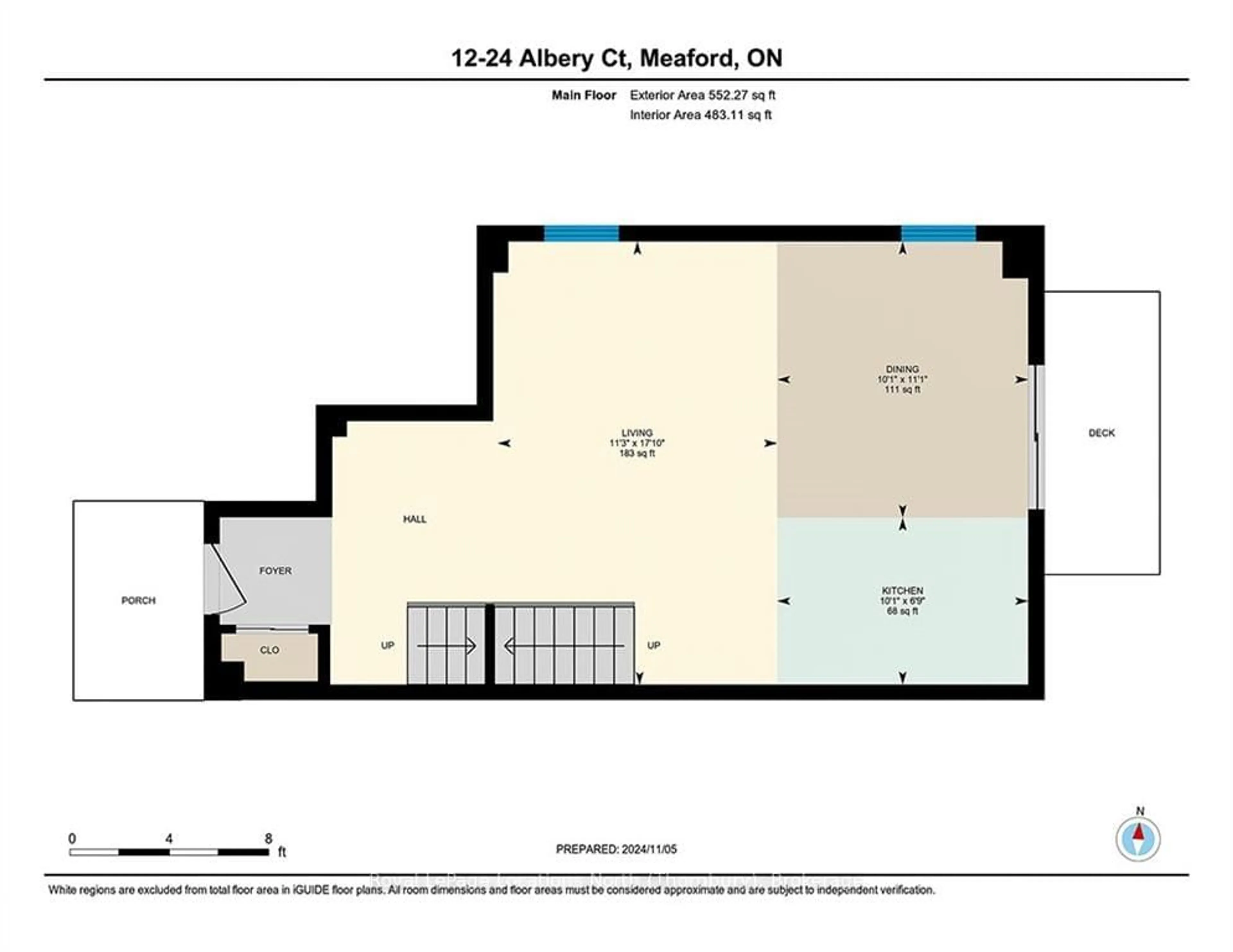 Floor plan for 24 ALBERY Crt #12, Meaford Ontario N4L 0A3