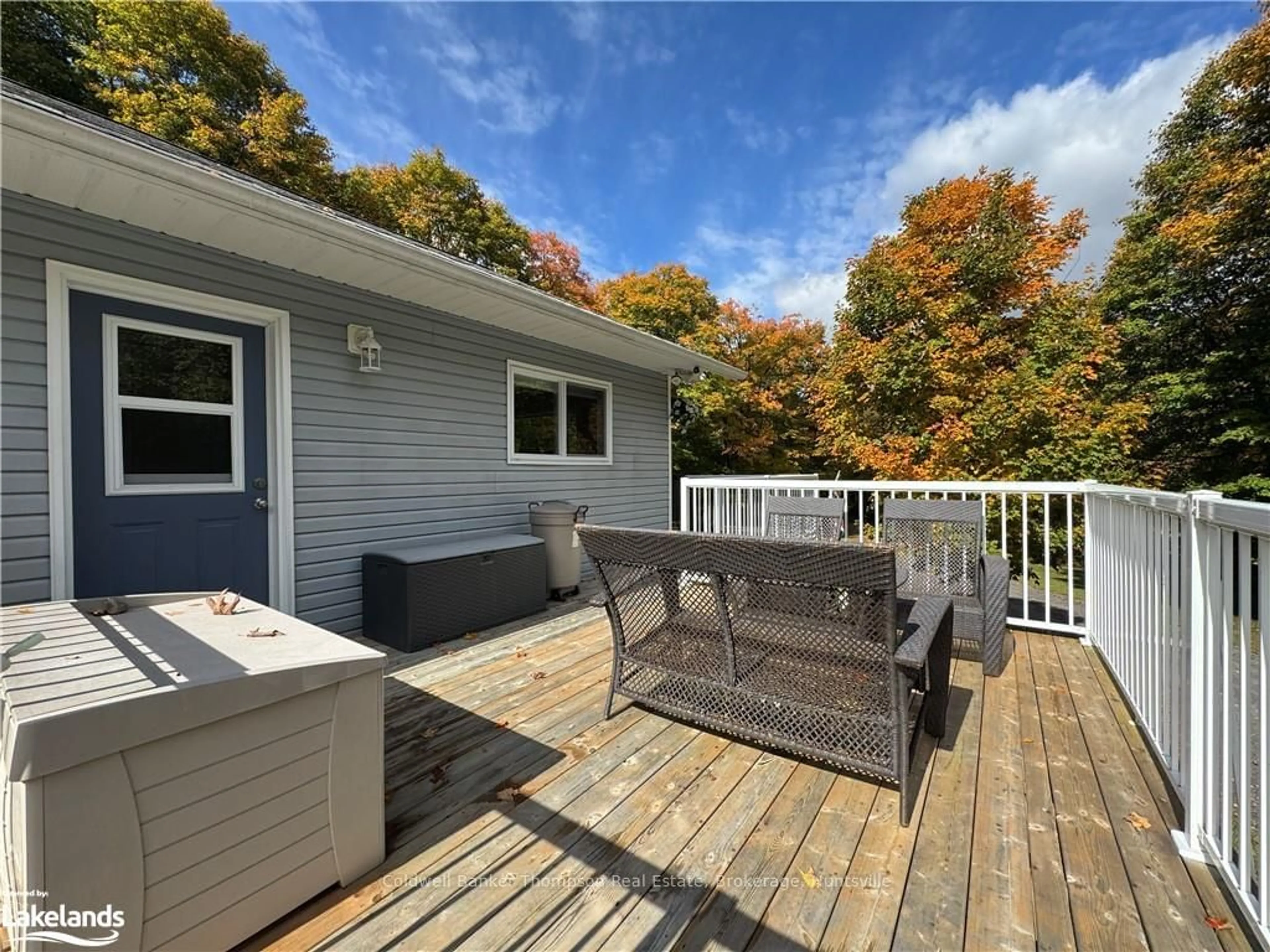 Patio, the fenced backyard for 825 MADILL Rd, Ryerson Ontario P0A 1C0