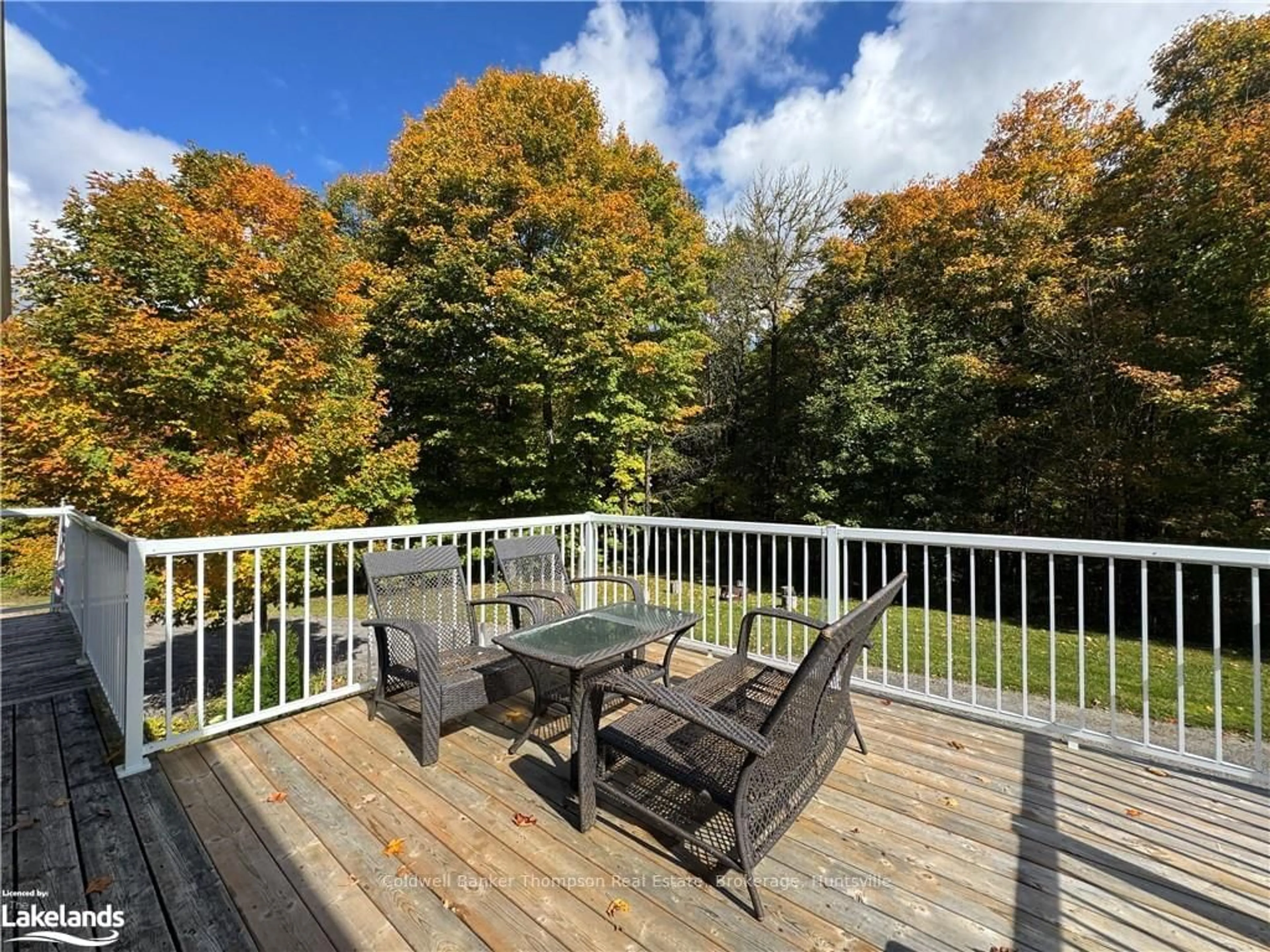 Patio, the fenced backyard for 825 MADILL Rd, Ryerson Ontario P0A 1C0