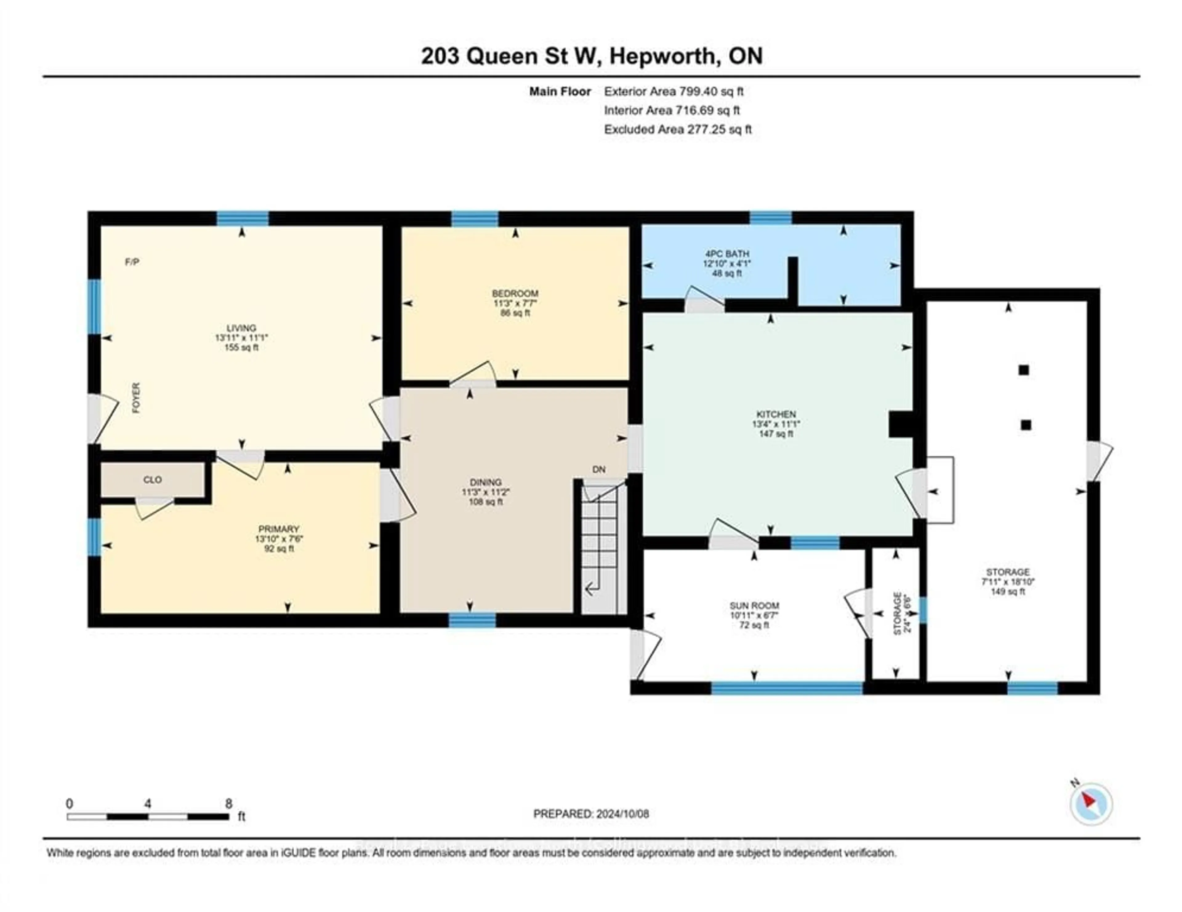 Floor plan for 203 QUEEN St, South Bruce Peninsula Ontario N0H 1P0