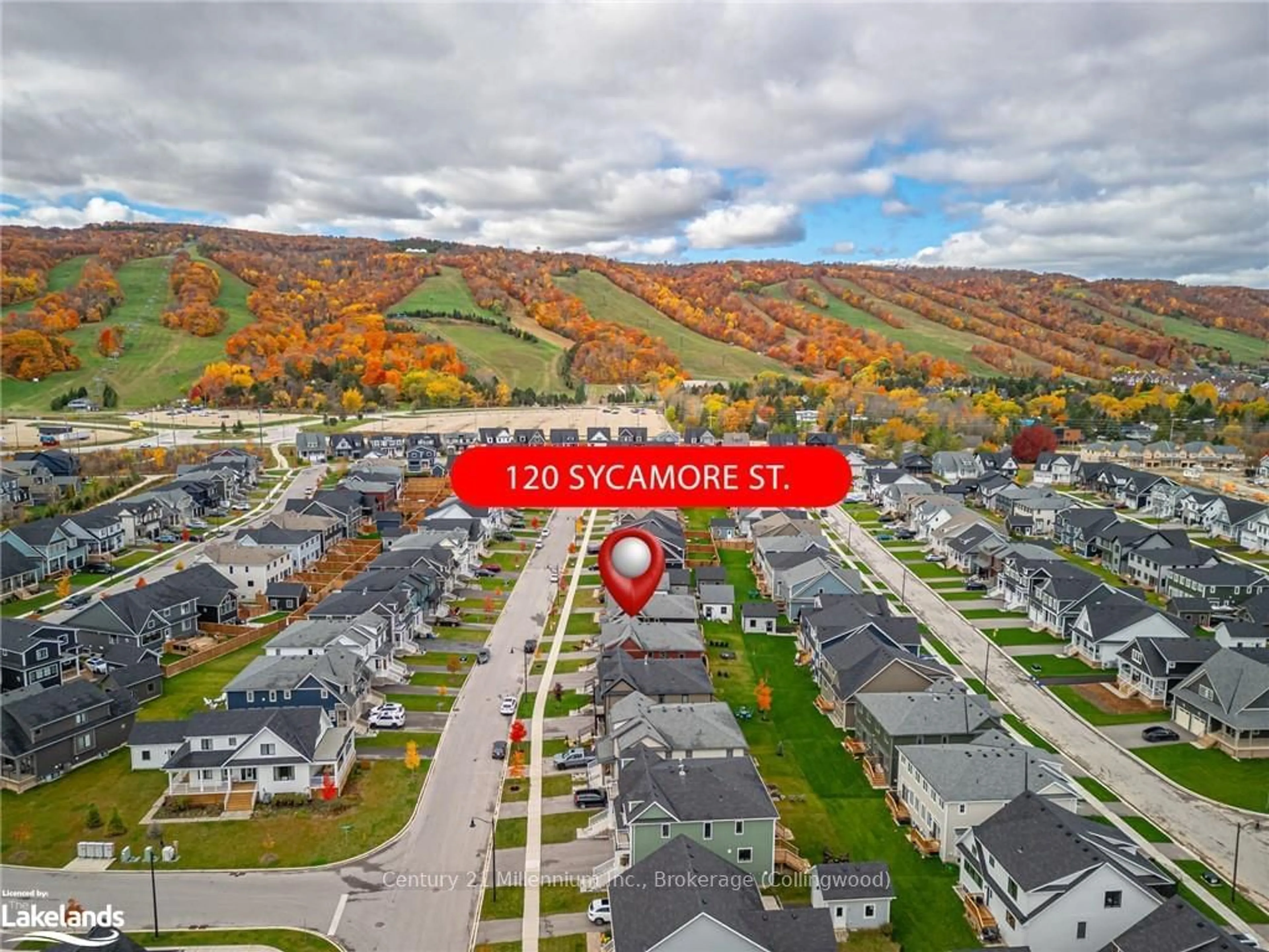 A pic from exterior of the house or condo, the street view for 120 SYCAMORE St, Blue Mountains Ontario L9Y 0R4