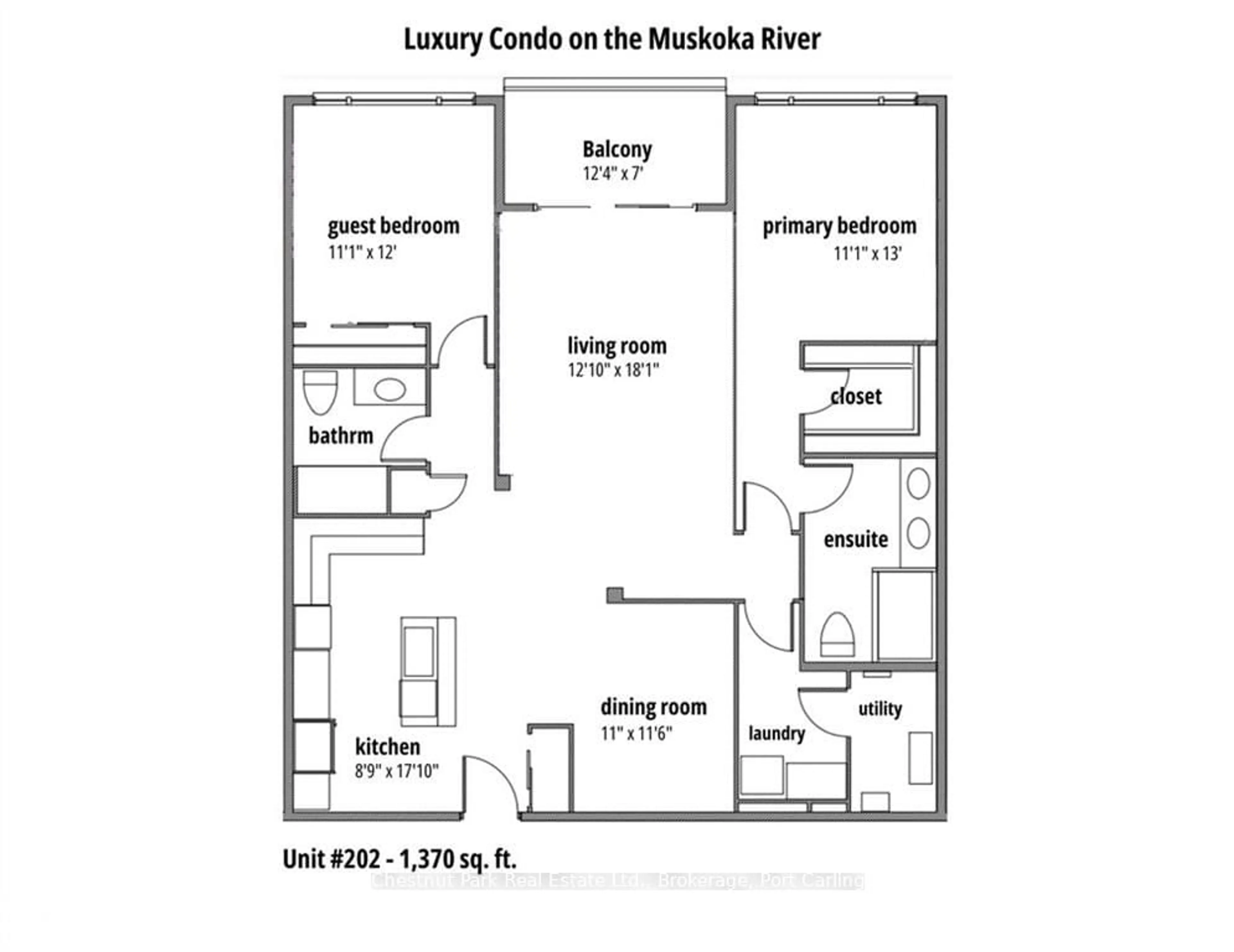 Floor plan for 200 ANGLO St #202, Bracebridge Ontario P1L 1G4