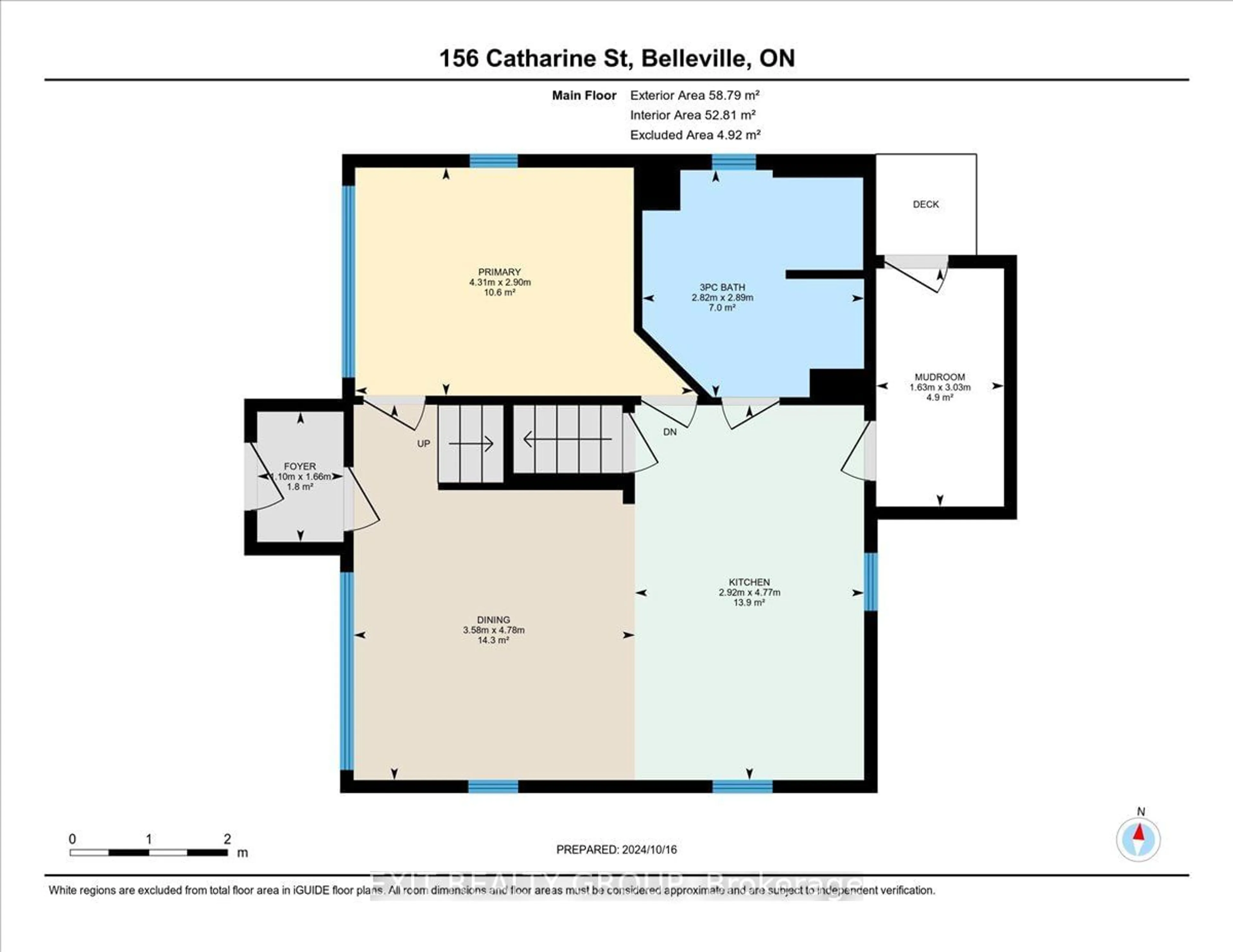 Floor plan for 156 Catharine St, Belleville Ontario K8P 1M8