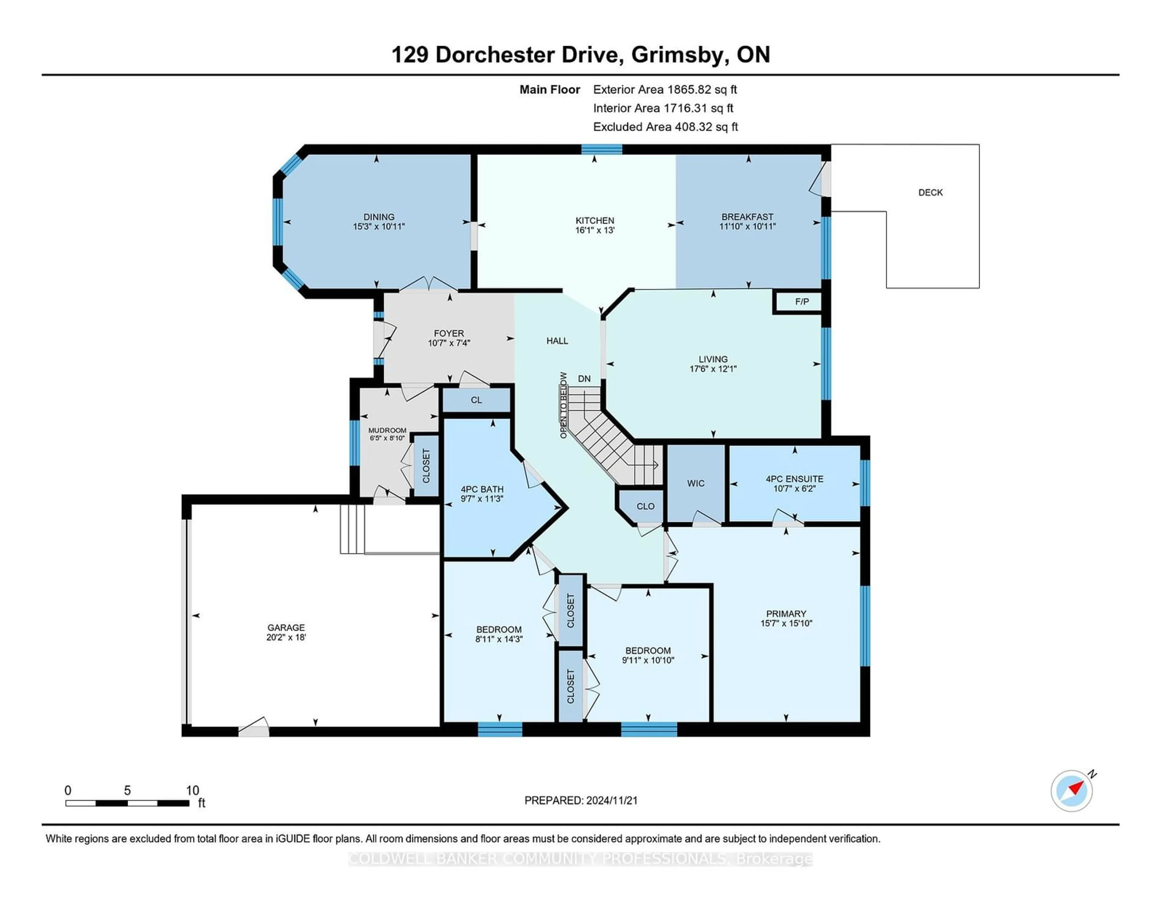 Floor plan for 129 Dorchester Dr, Grimsby Ontario L3M 5H5