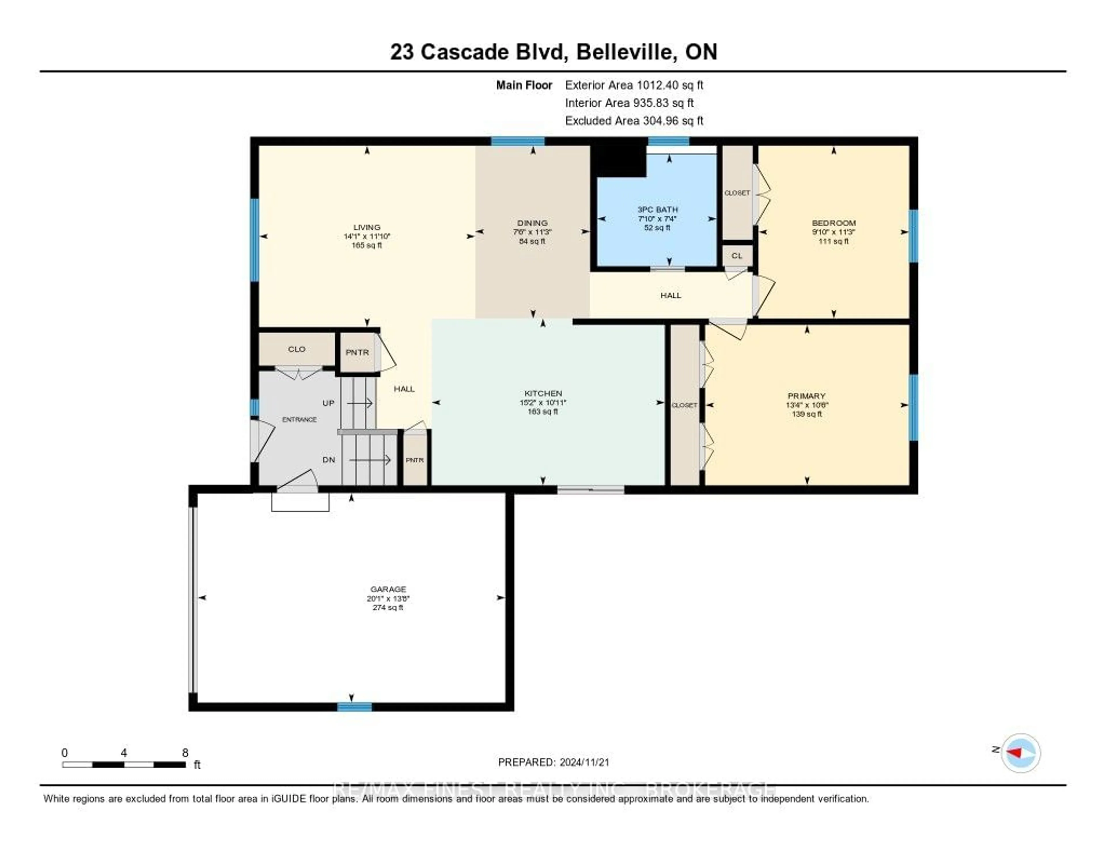 Floor plan for 23 Cascade Blvd, Belleville Ontario K8P 4R6