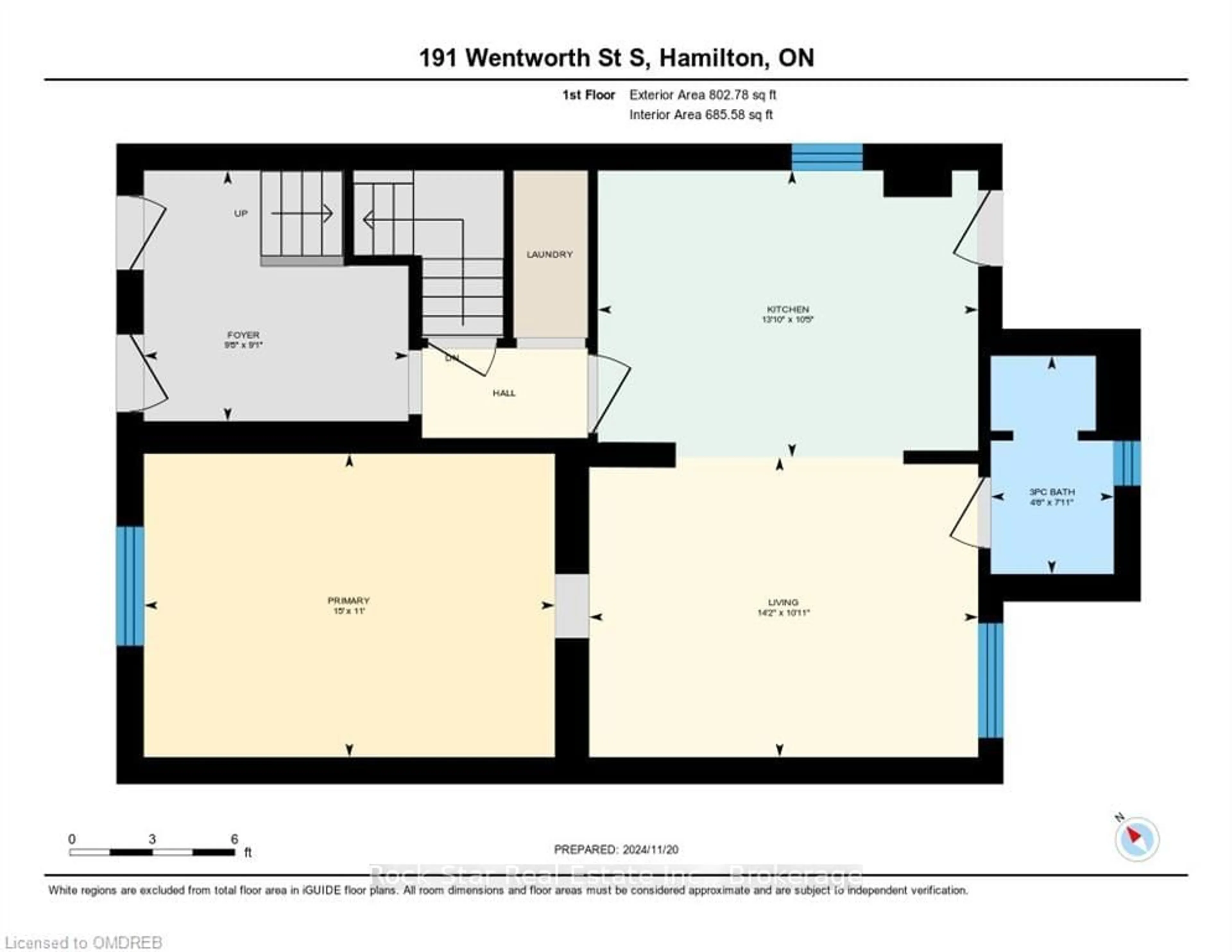 Floor plan for 191 WENTWORTH St, Hamilton Ontario L8N 2Z5