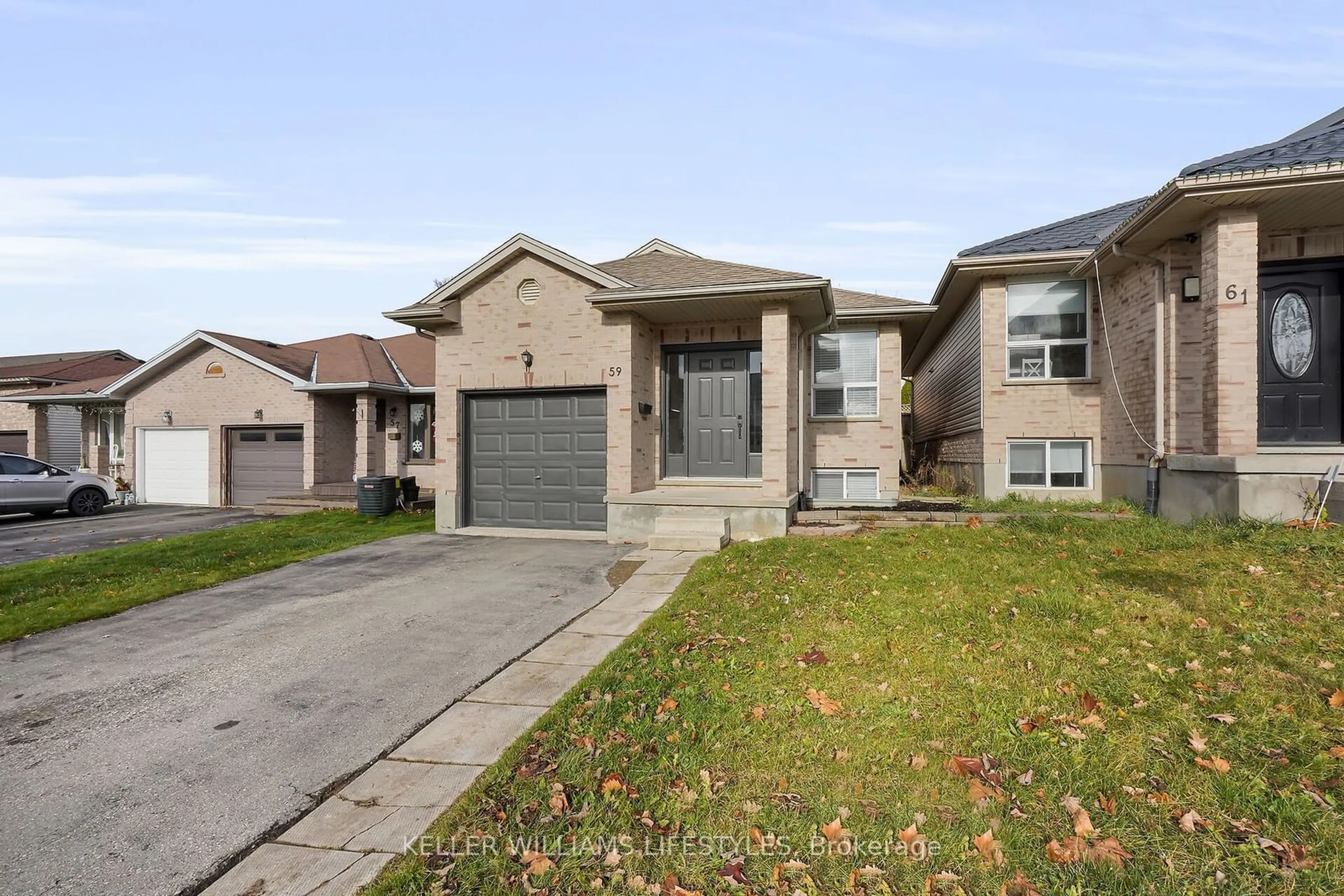 Frontside or backside of a home, the street view for 59 Tanner Dr, London Ontario N5W 6B6