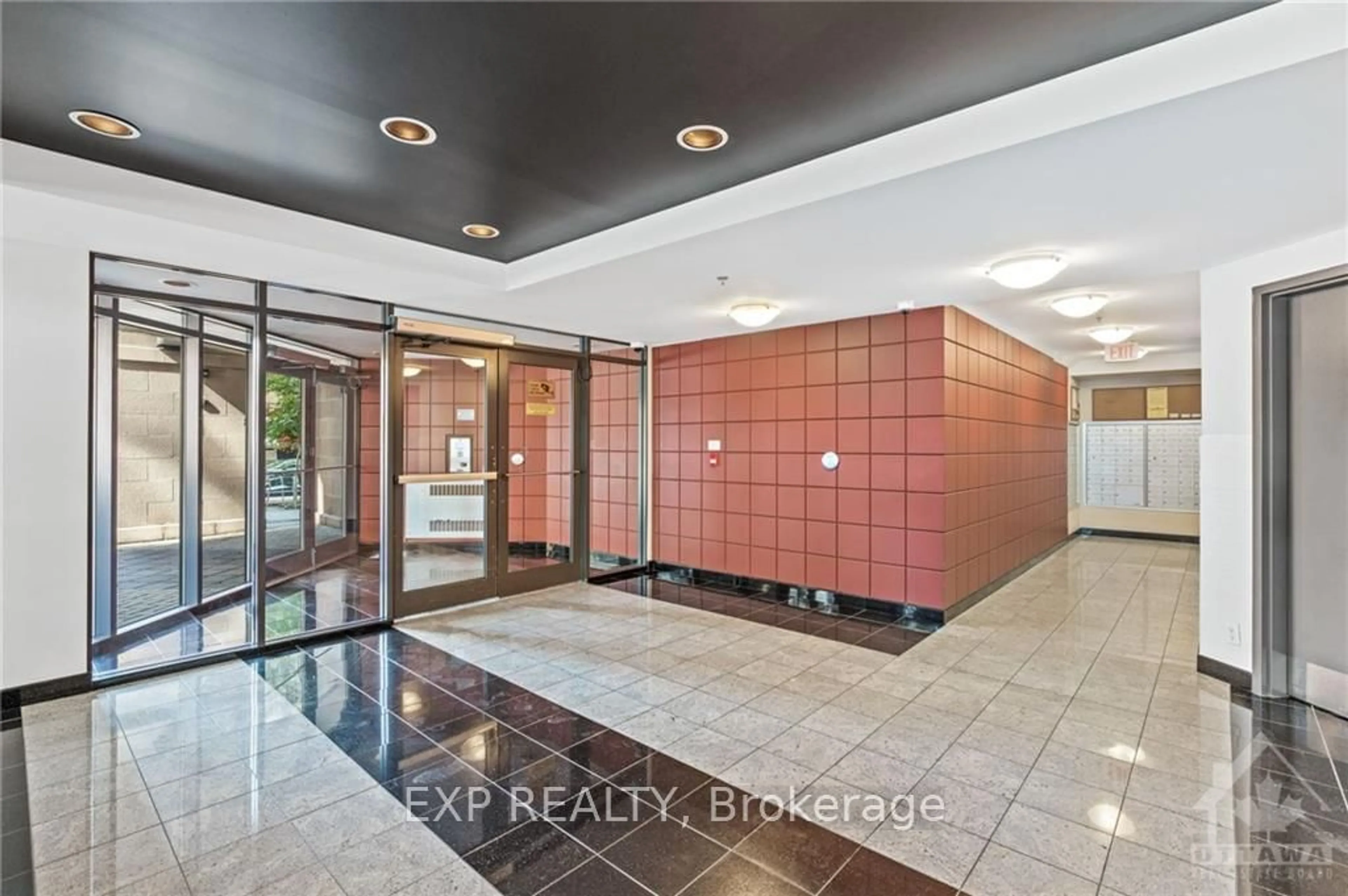 Indoor lobby, ceramic floors for 445 LAURIER Ave #303, Ottawa Centre Ontario K1R 0A2