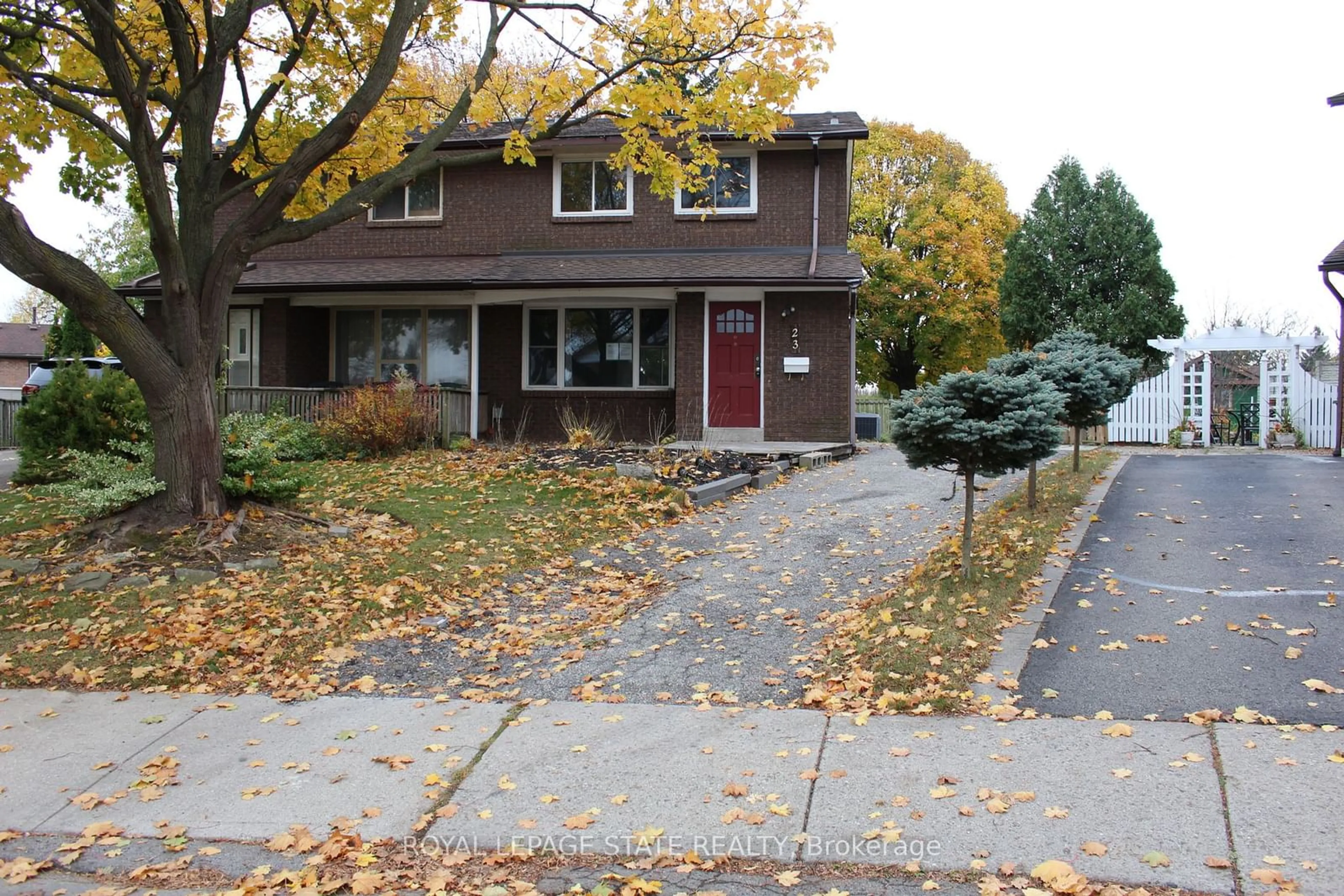 A pic from exterior of the house or condo, the street view for 23 Horning Dr, Hamilton Ontario L9C 6L2