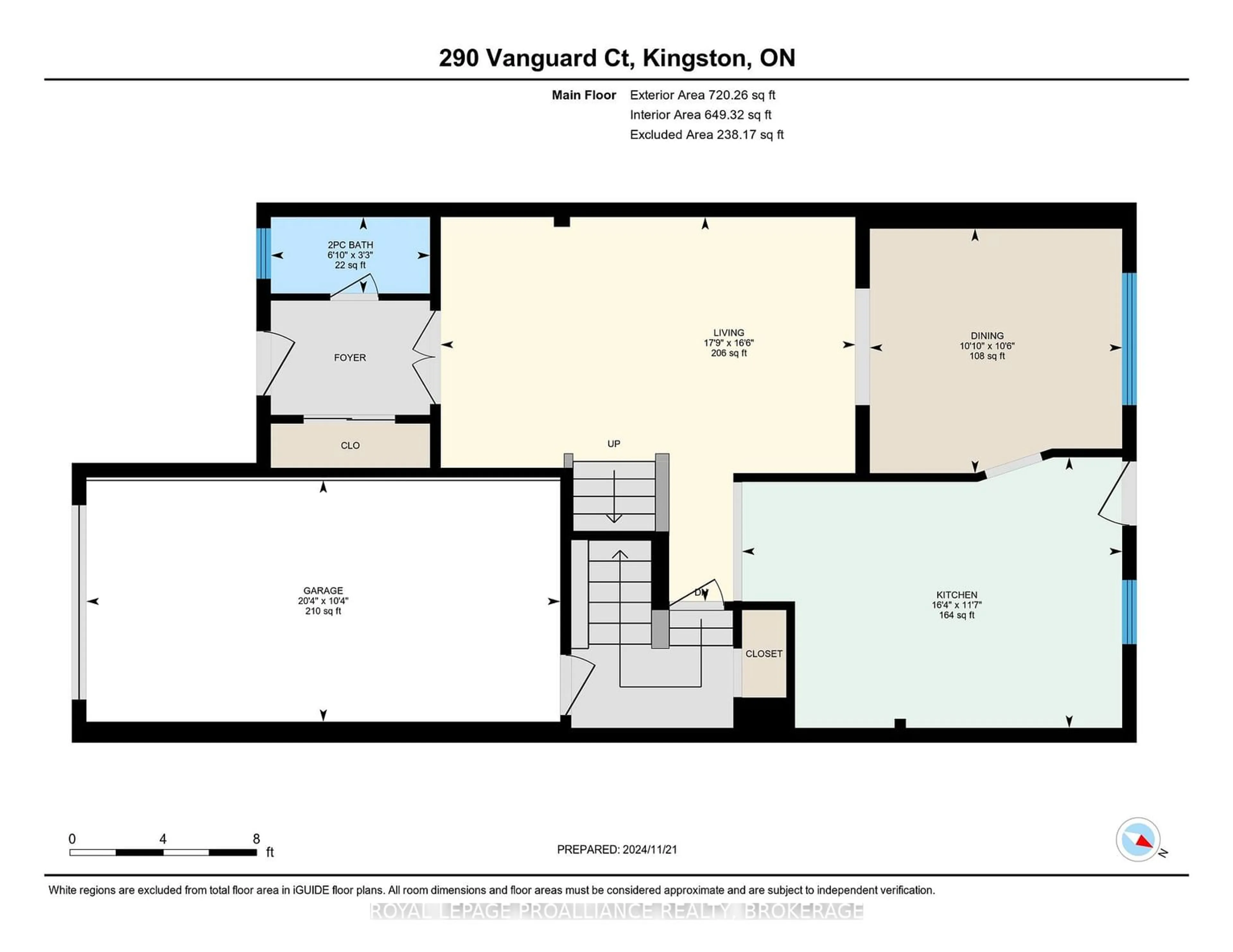 Floor plan for 290 Vanguard Crt, Kingston Ontario K7M 8P9