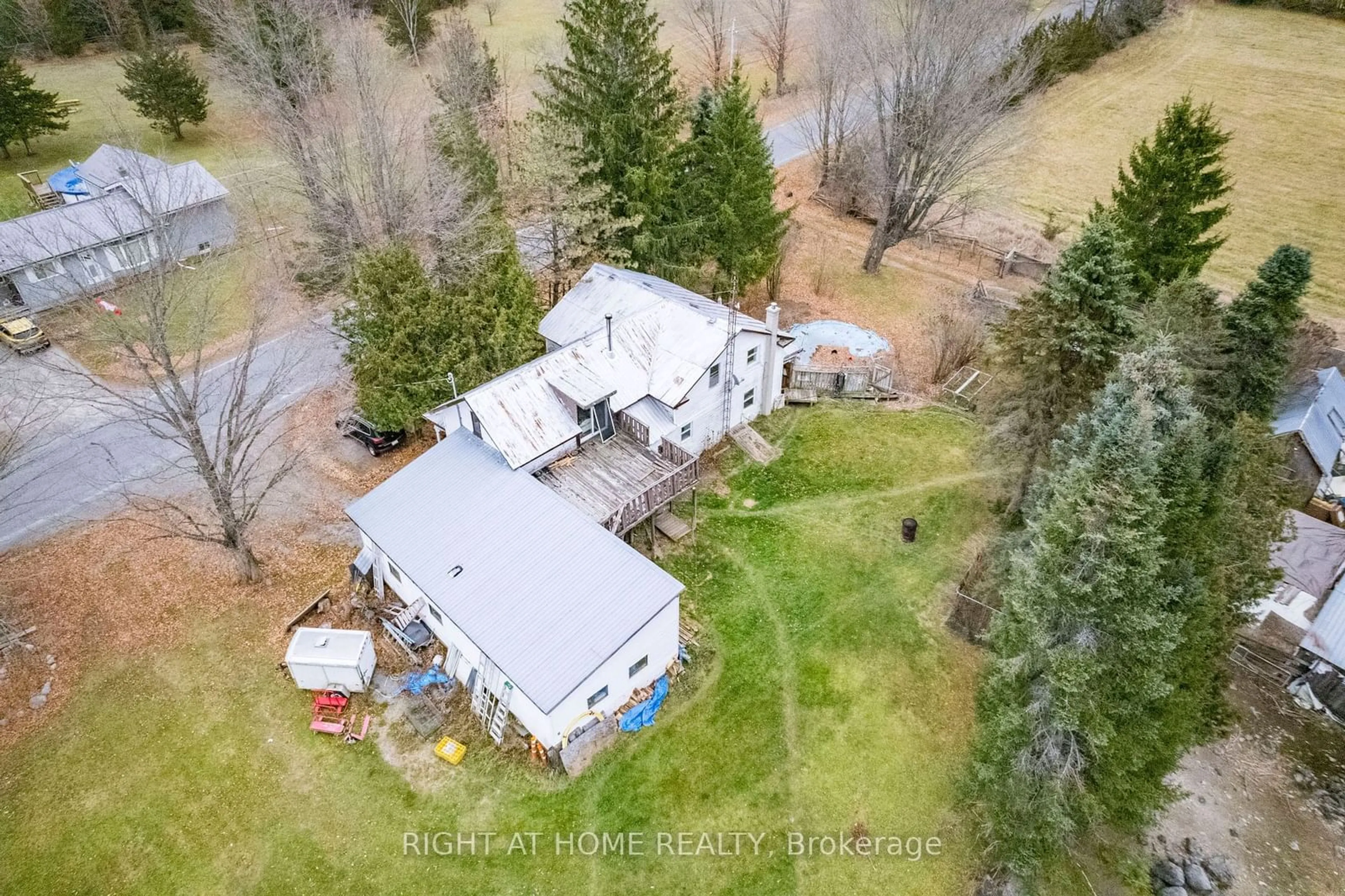 Frontside or backside of a home, the fenced backyard for 297 Power Rd, Tyendinaga Ontario K0K 3A0