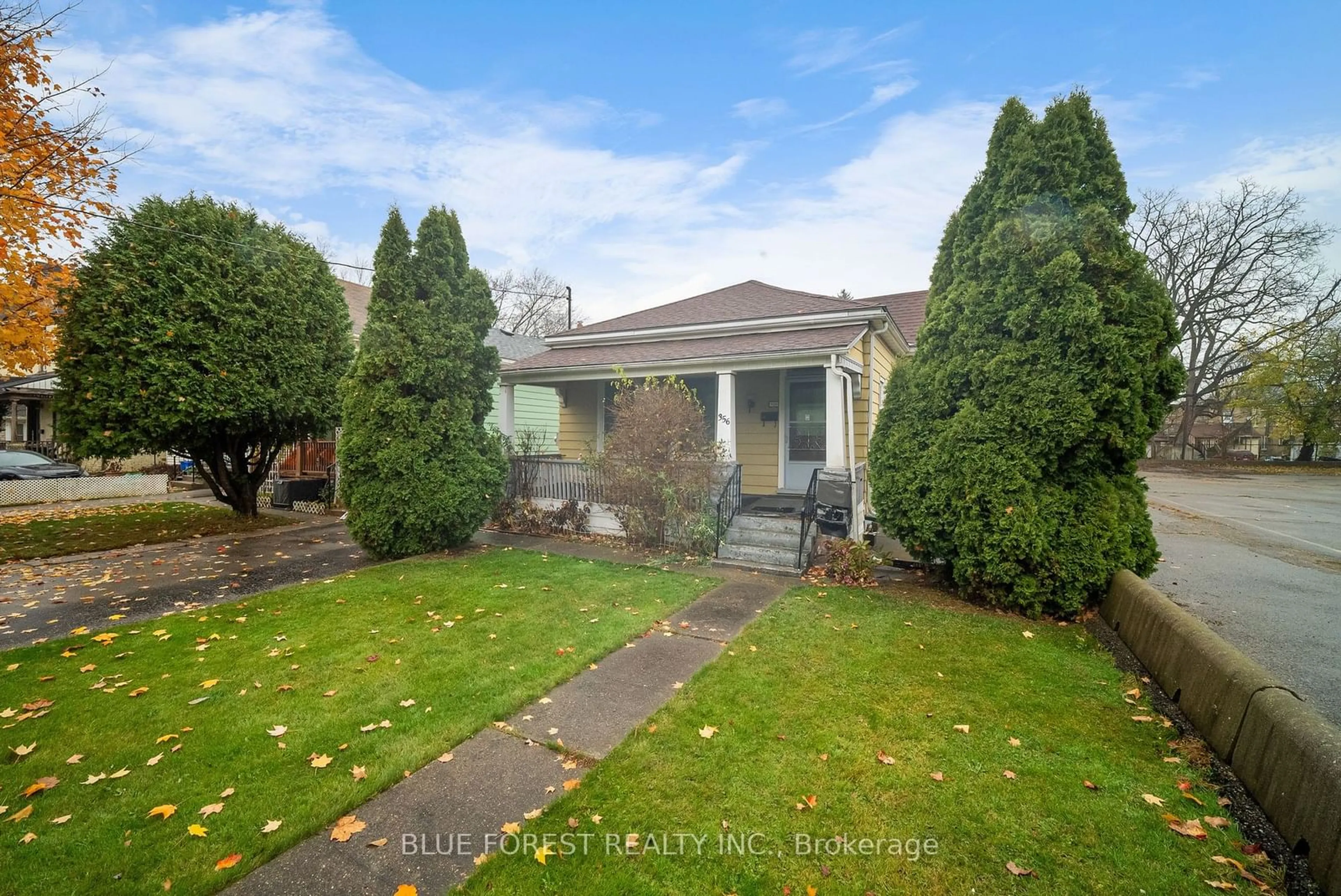 Frontside or backside of a home, the fenced backyard for 356 Hill St, London Ontario N6B 1E3