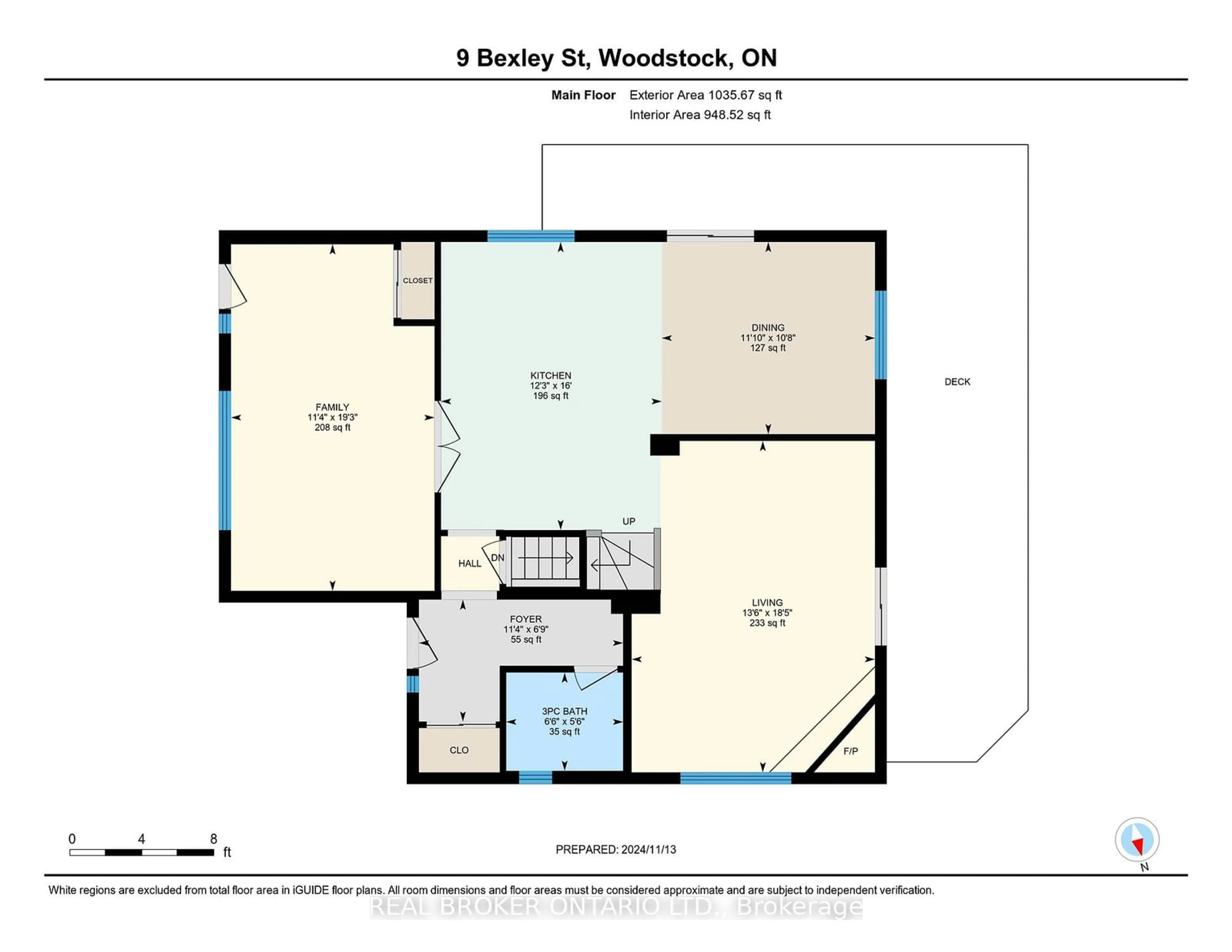 Floor plan for 9 Bexley St, Woodstock Ontario N4S 5X6