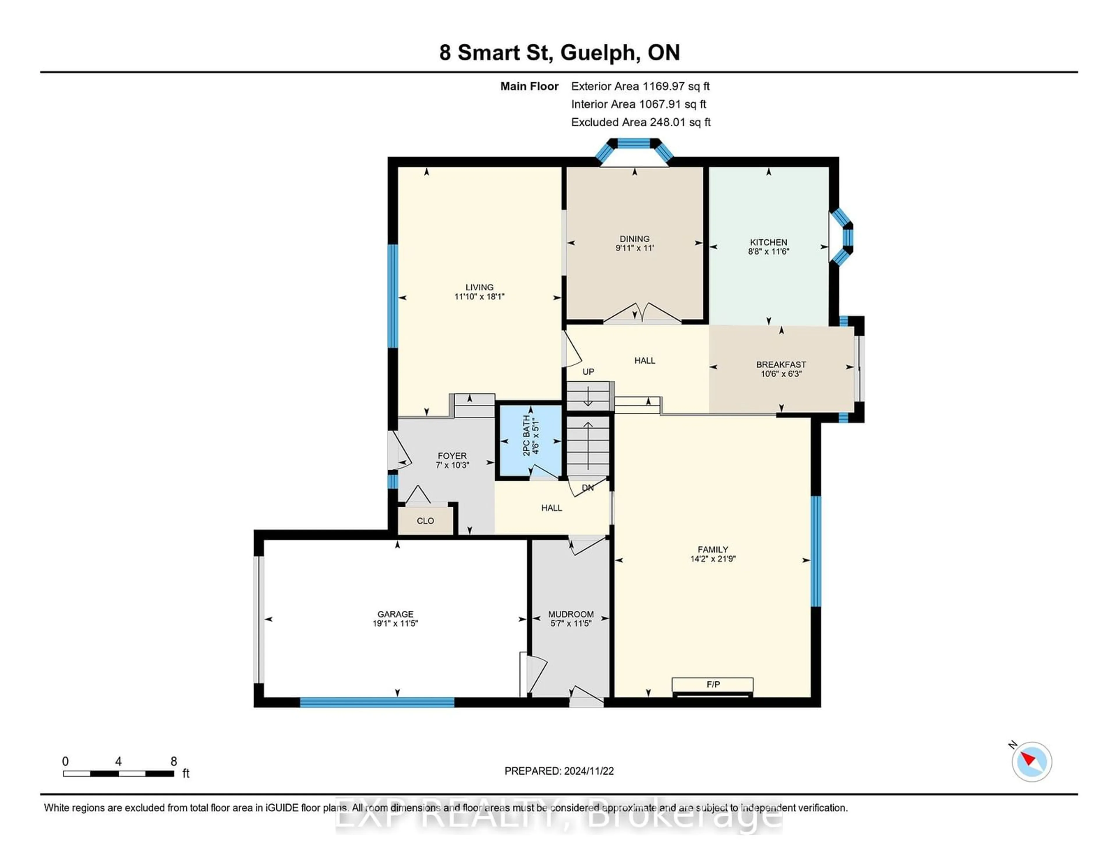 Floor plan for 8 Smart St, Guelph Ontario N1G 4K9