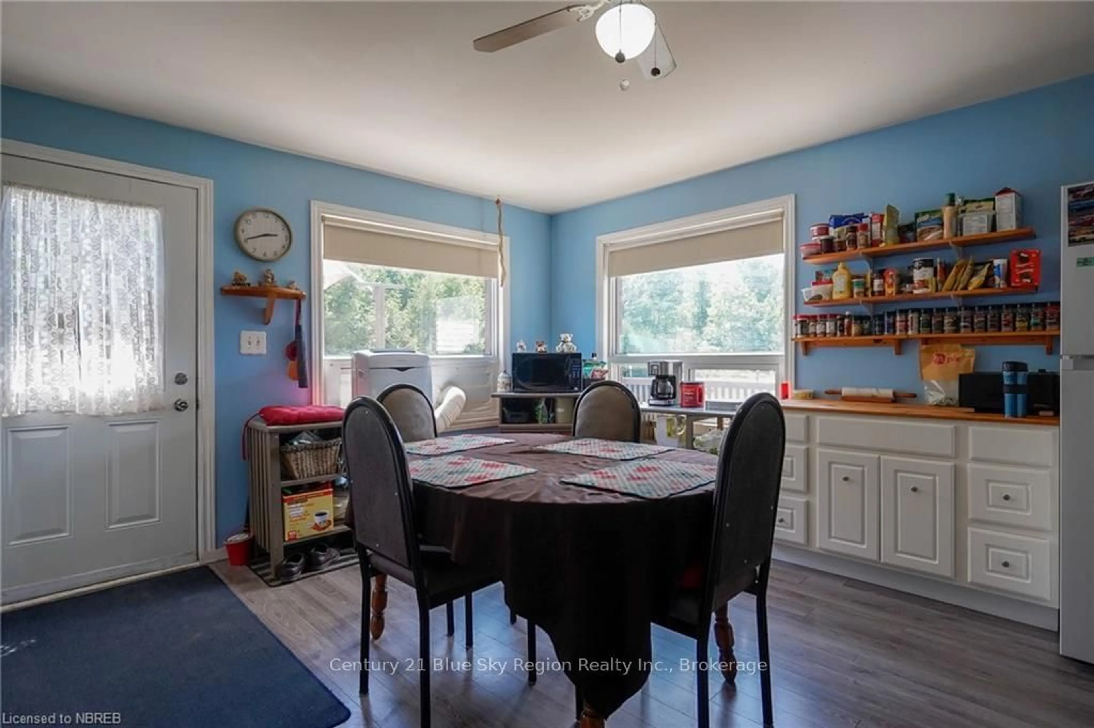 Dining room, wood floors, cottage for 796 COURSOL Rd, Nipissing Ontario P2B 3J5