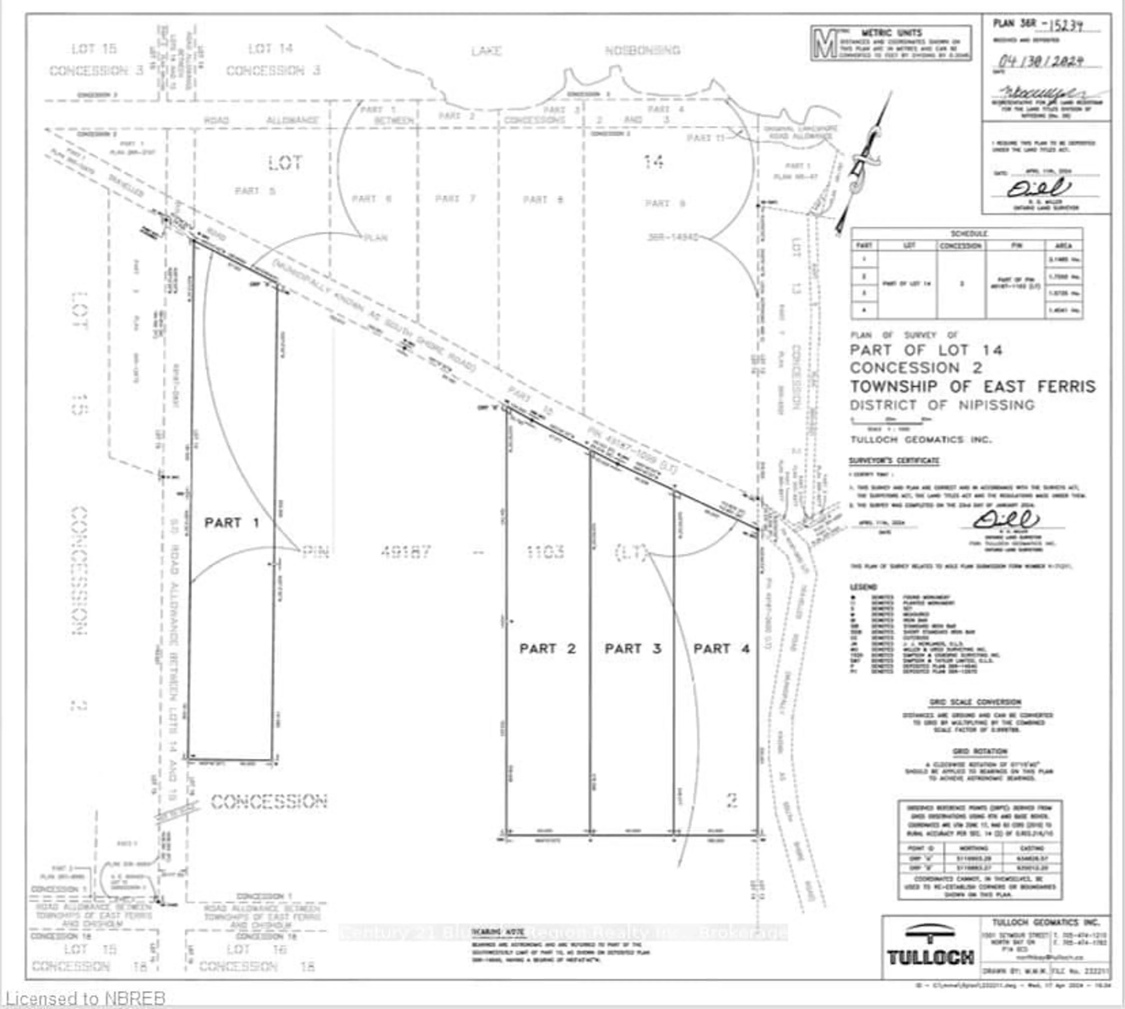 Floor plan for PART 2 SOUTH SHORE Rd, East Ferris Ontario P0H 1B0