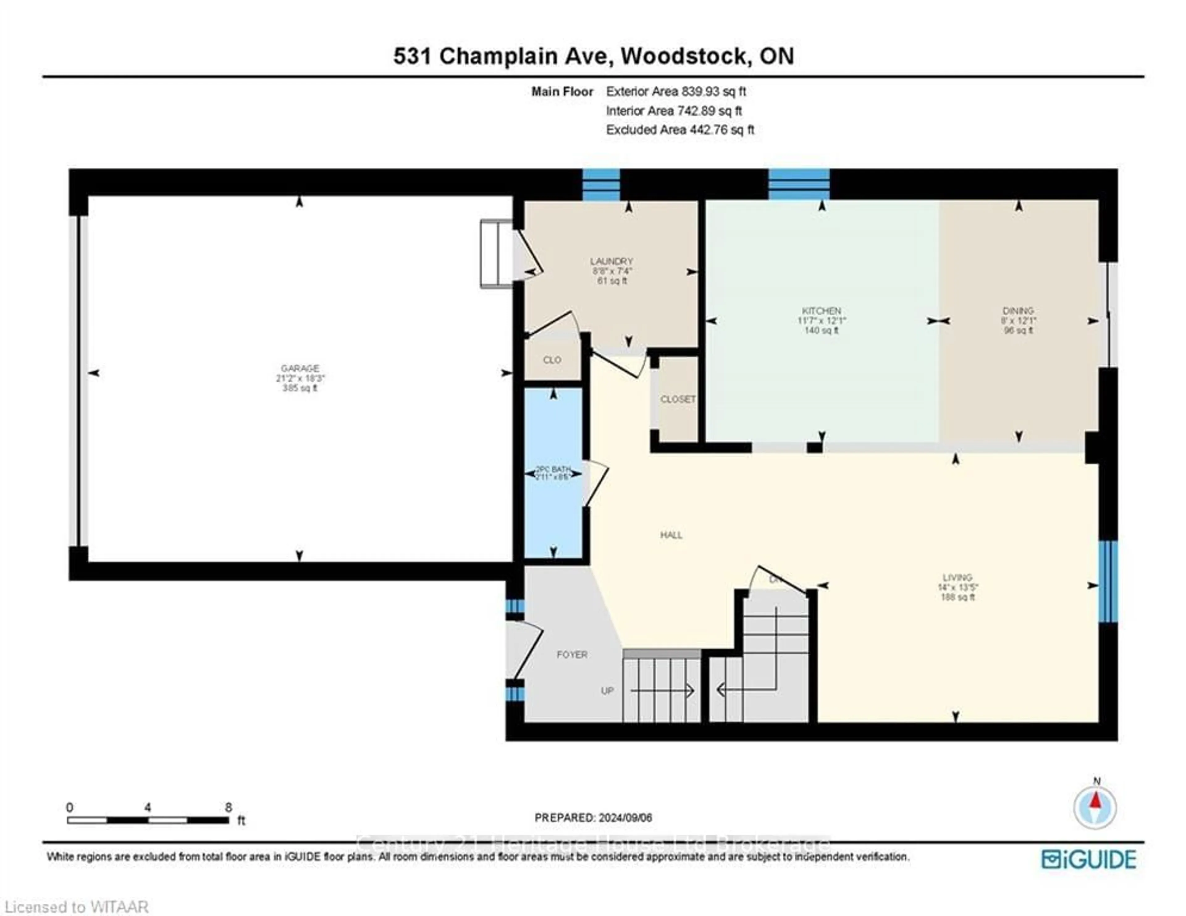 Floor plan for 531 CHAMPLAIN Ave, Woodstock Ontario N4V 0A6