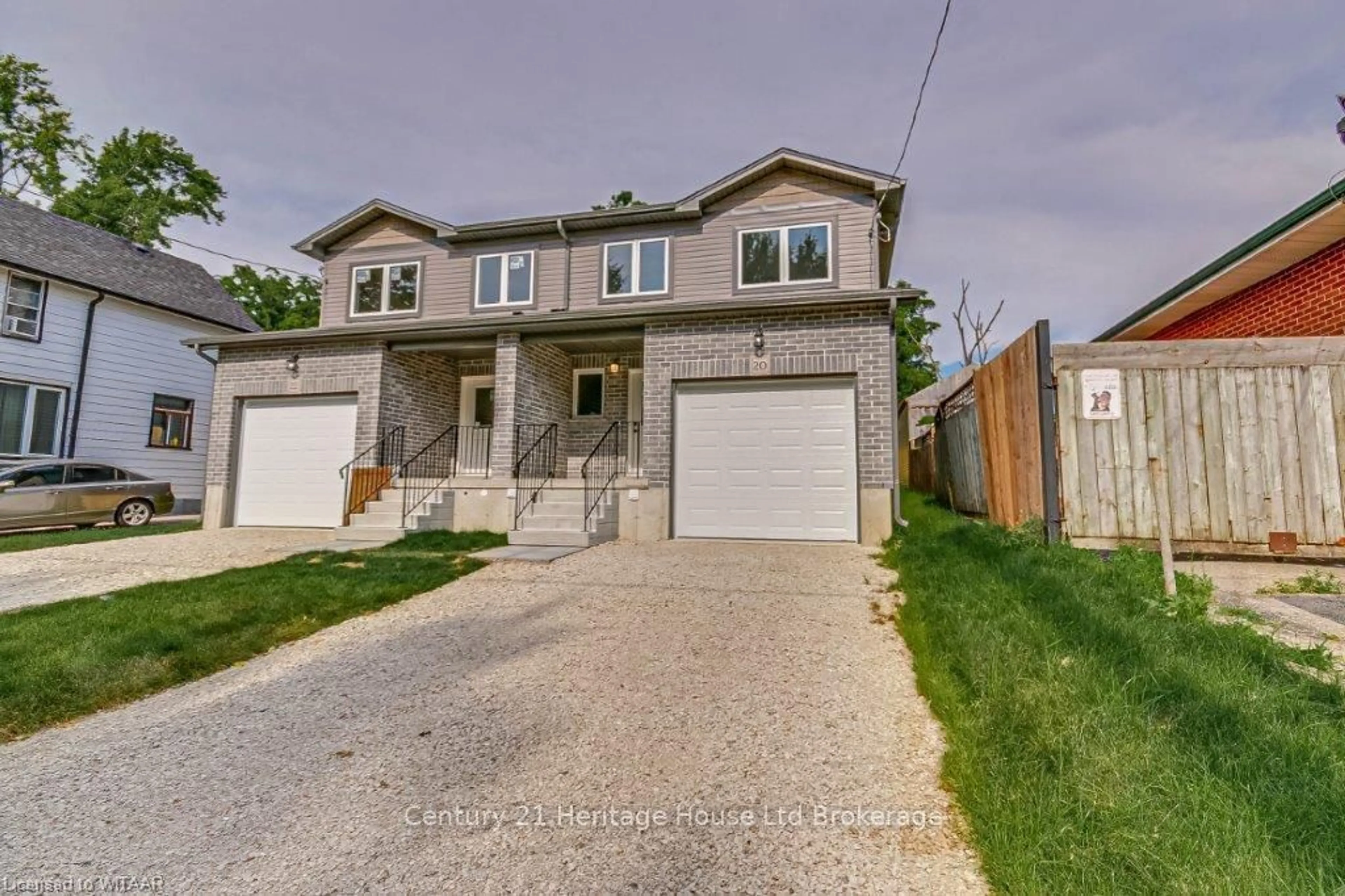 A pic from exterior of the house or condo, the street view for 20 BAIN St, Woodstock Ontario N4S 5X8