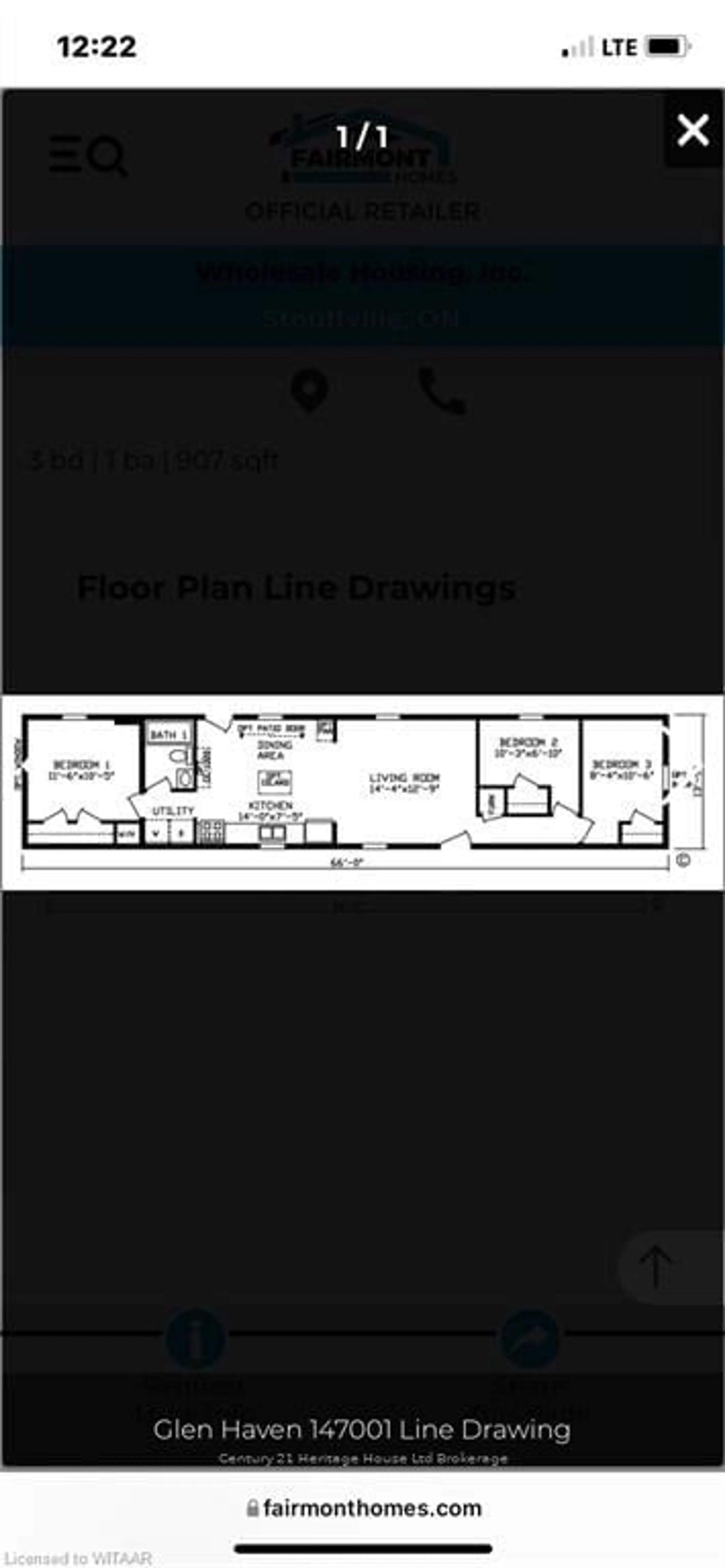 Floor plan for 99 FOURTH CONCESSION Rd #237, Brant Ontario N0E 1E0