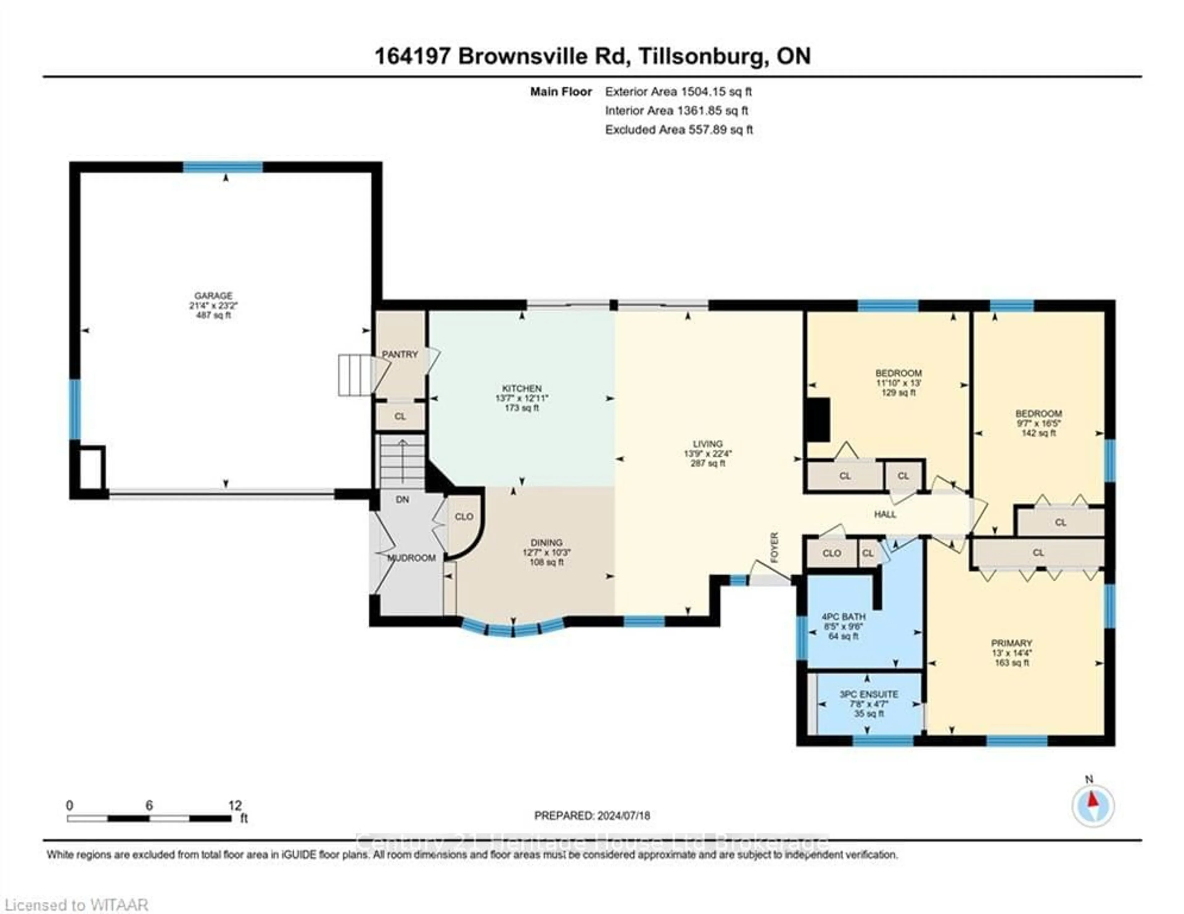 Floor plan for 164197 BROWNSVILLE Rd, Tillsonburg Ontario N4G 4G8