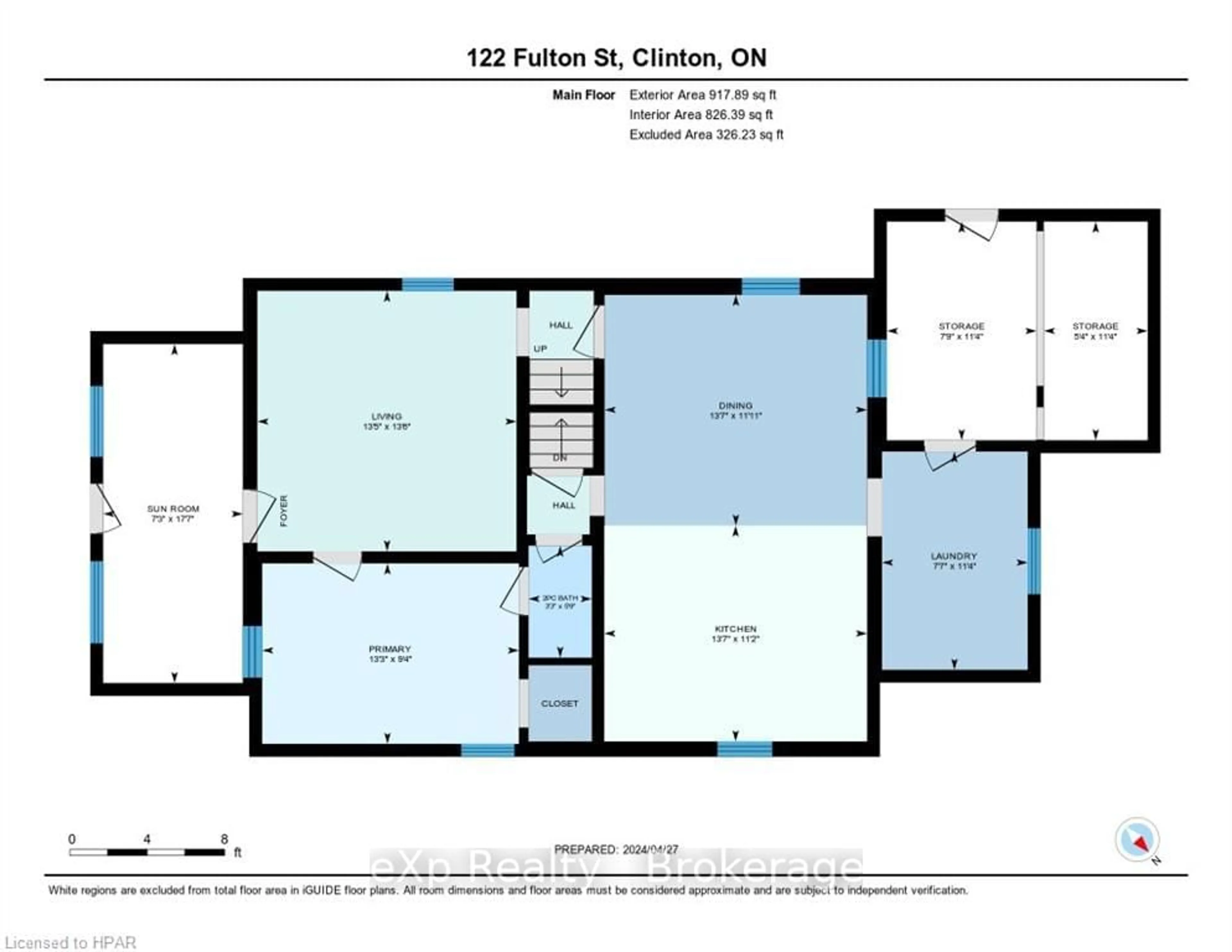 Floor plan for 122 FULTON St, Central Huron Ontario N0M 1L0