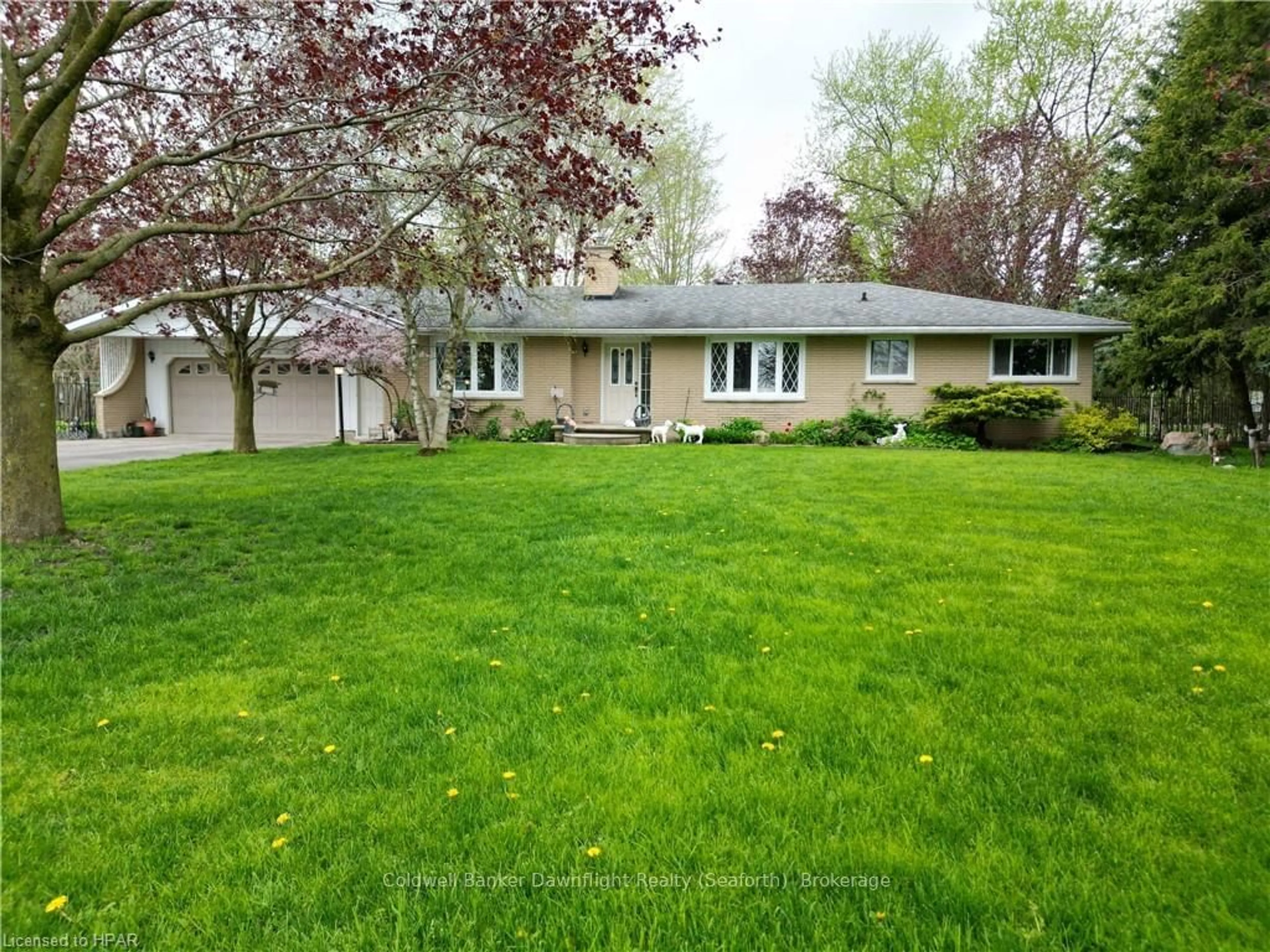 Frontside or backside of a home, the fenced backyard for 23617 WELLBURN Rd, Thames Centre Ontario N4X 1C6