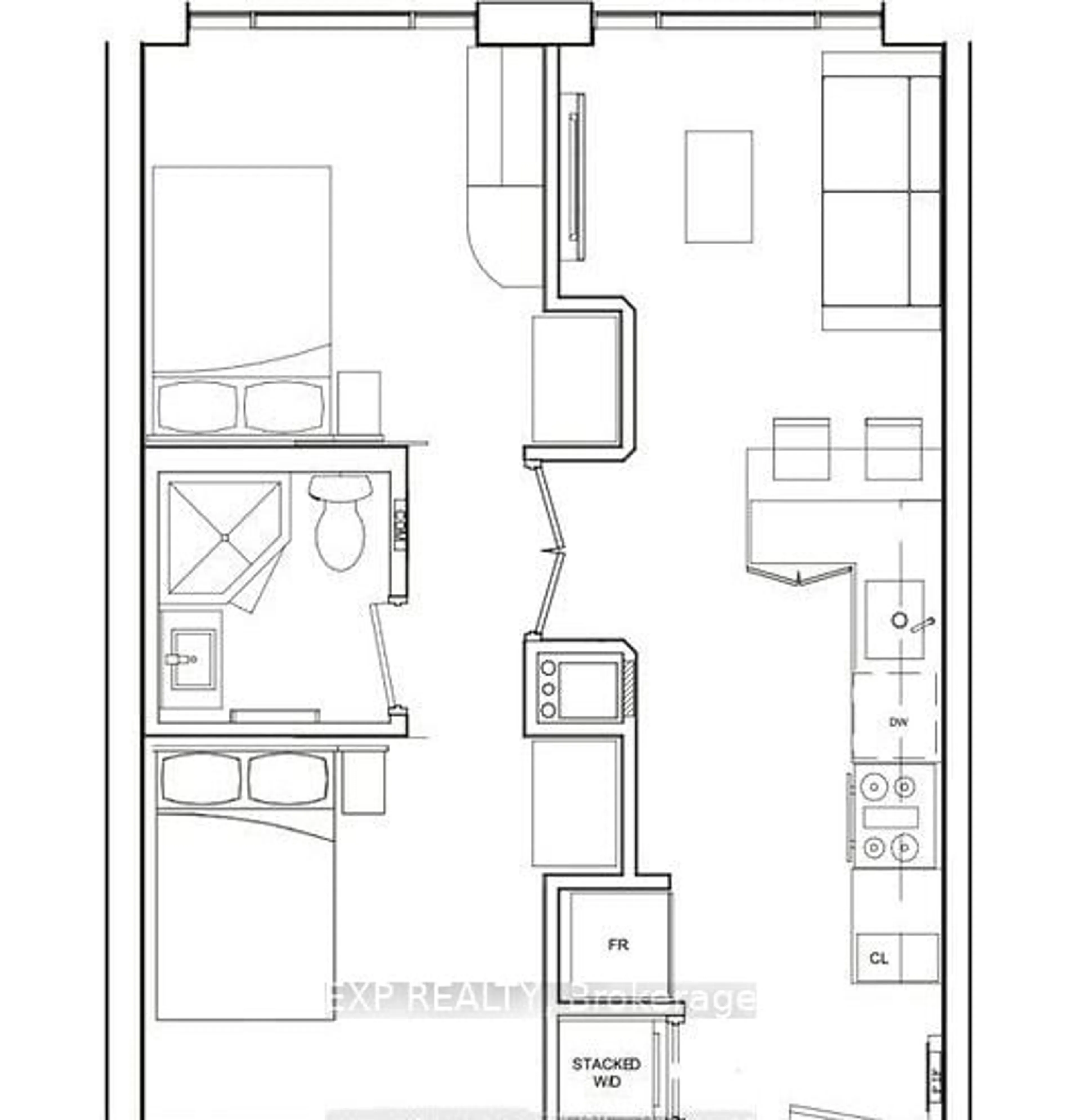 Floor plan for 145 Columbia St #907, Waterloo Ontario N2L 0K7