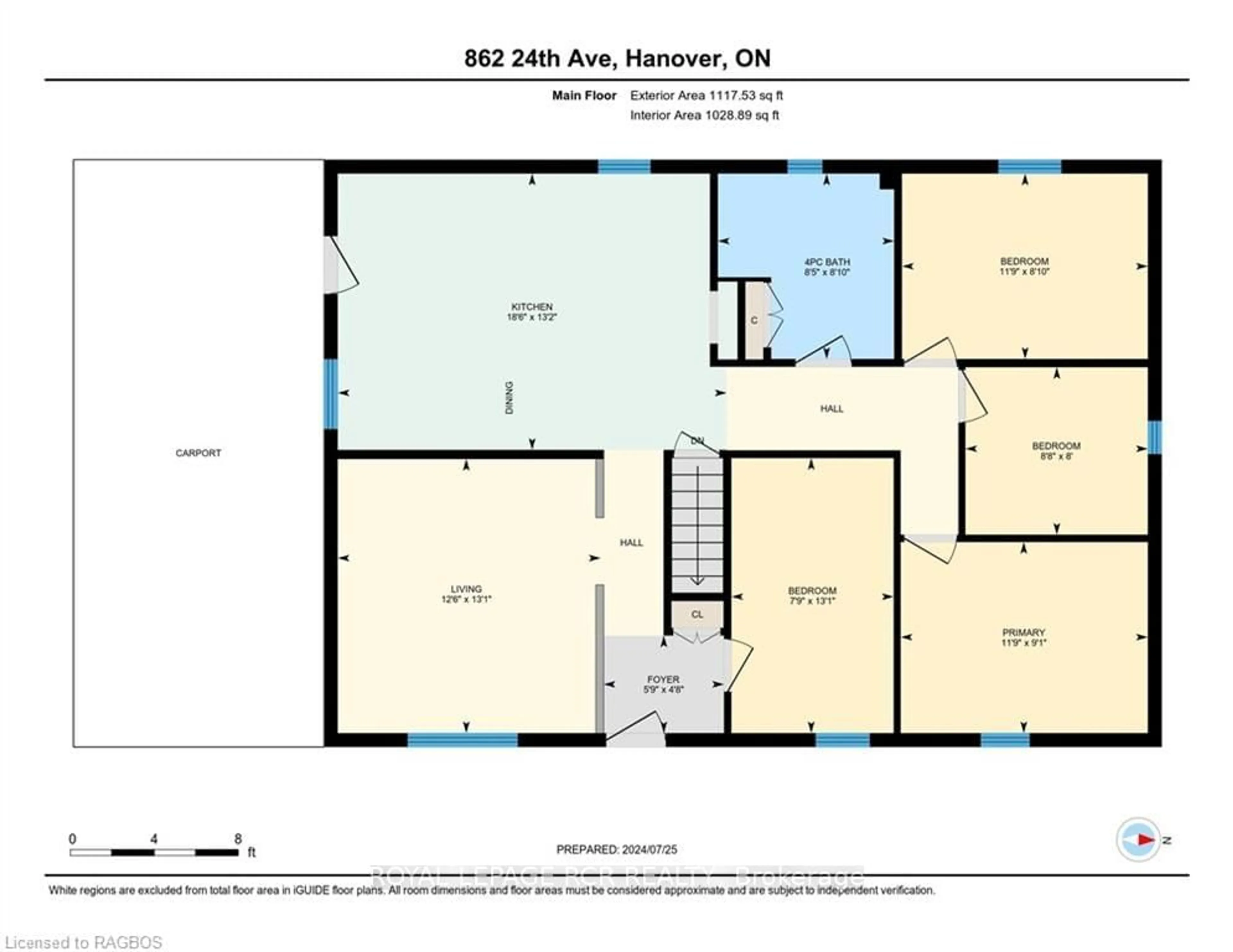 Floor plan for 862 24TH Ave, Hanover Ontario N4N 3B8