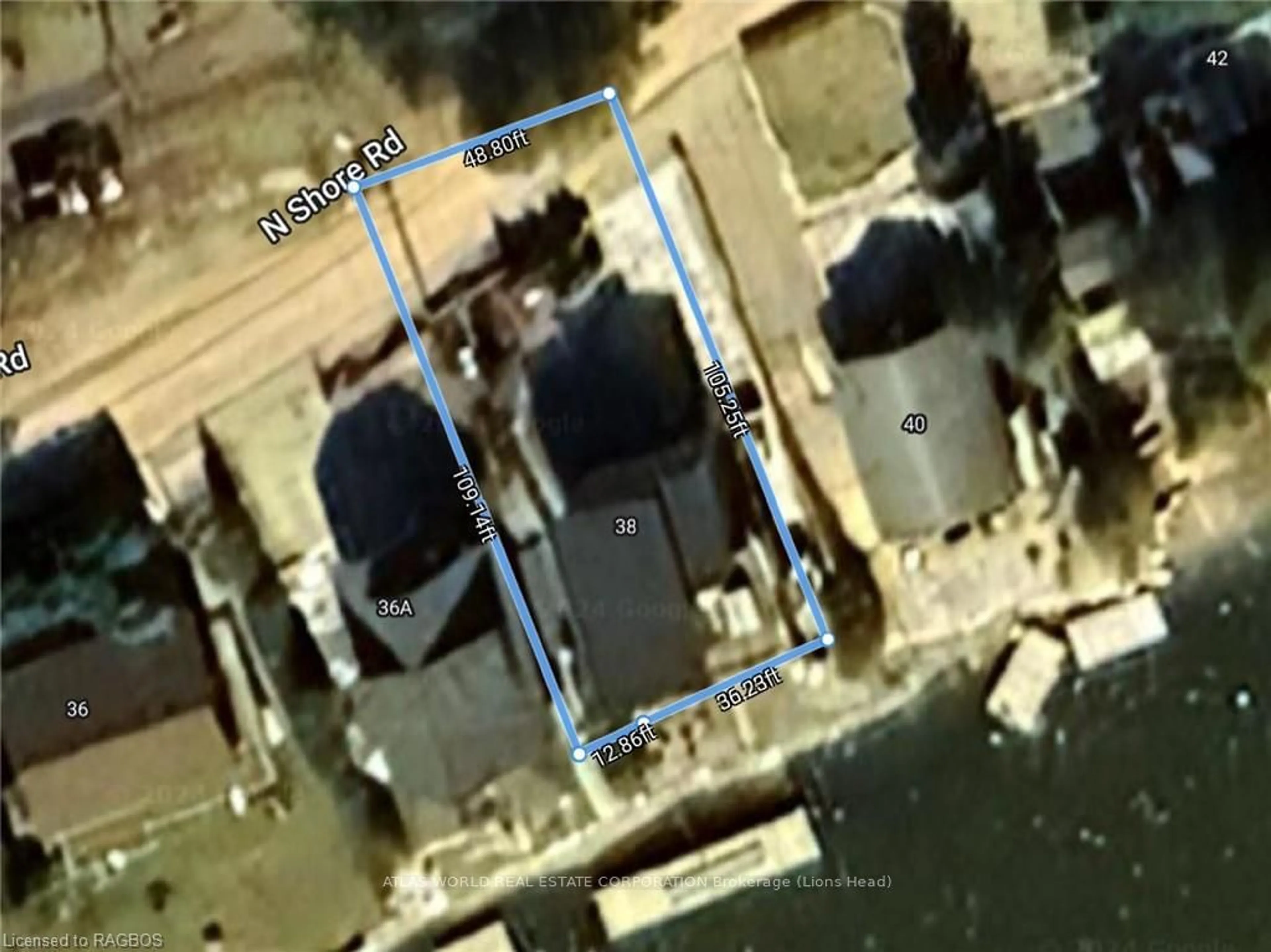 A pic from exterior of the house or condo, the street view for 38 NORTH SHORE Rd, Northern Bruce Peninsula Ontario N0H 1W0