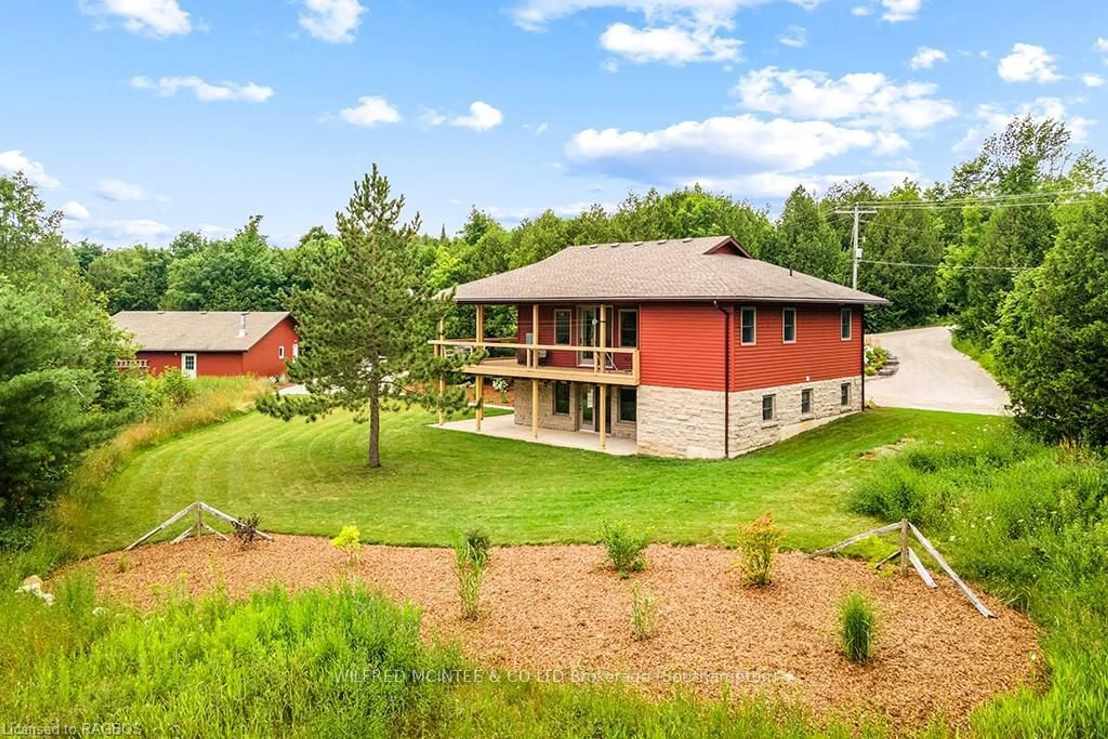 Frontside or backside of a home, the fenced backyard for 462220 CONCESSION 24, Georgian Bluffs Ontario N0H 2T0