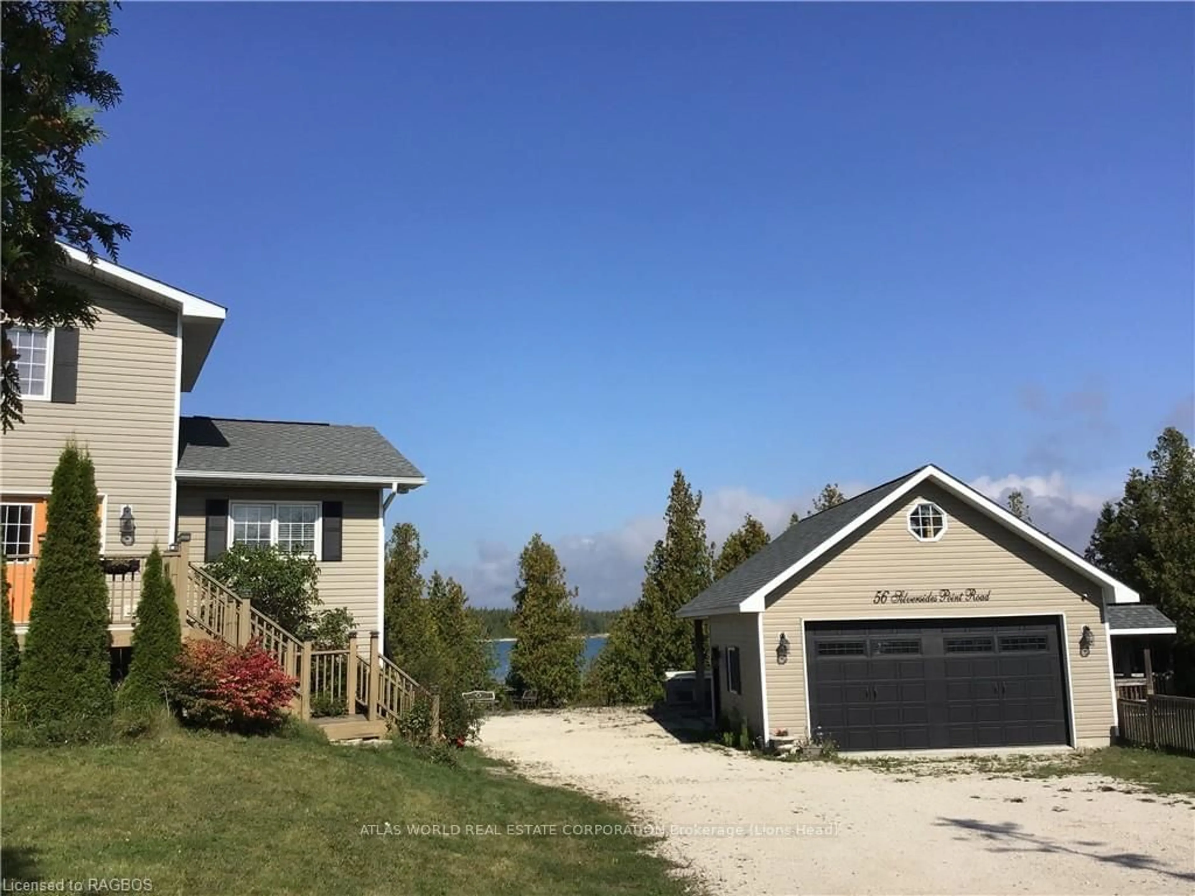 Frontside or backside of a home, the street view for 56 SILVERSIDES POINT Dr, Northern Bruce Peninsula Ontario N0H 1Z0