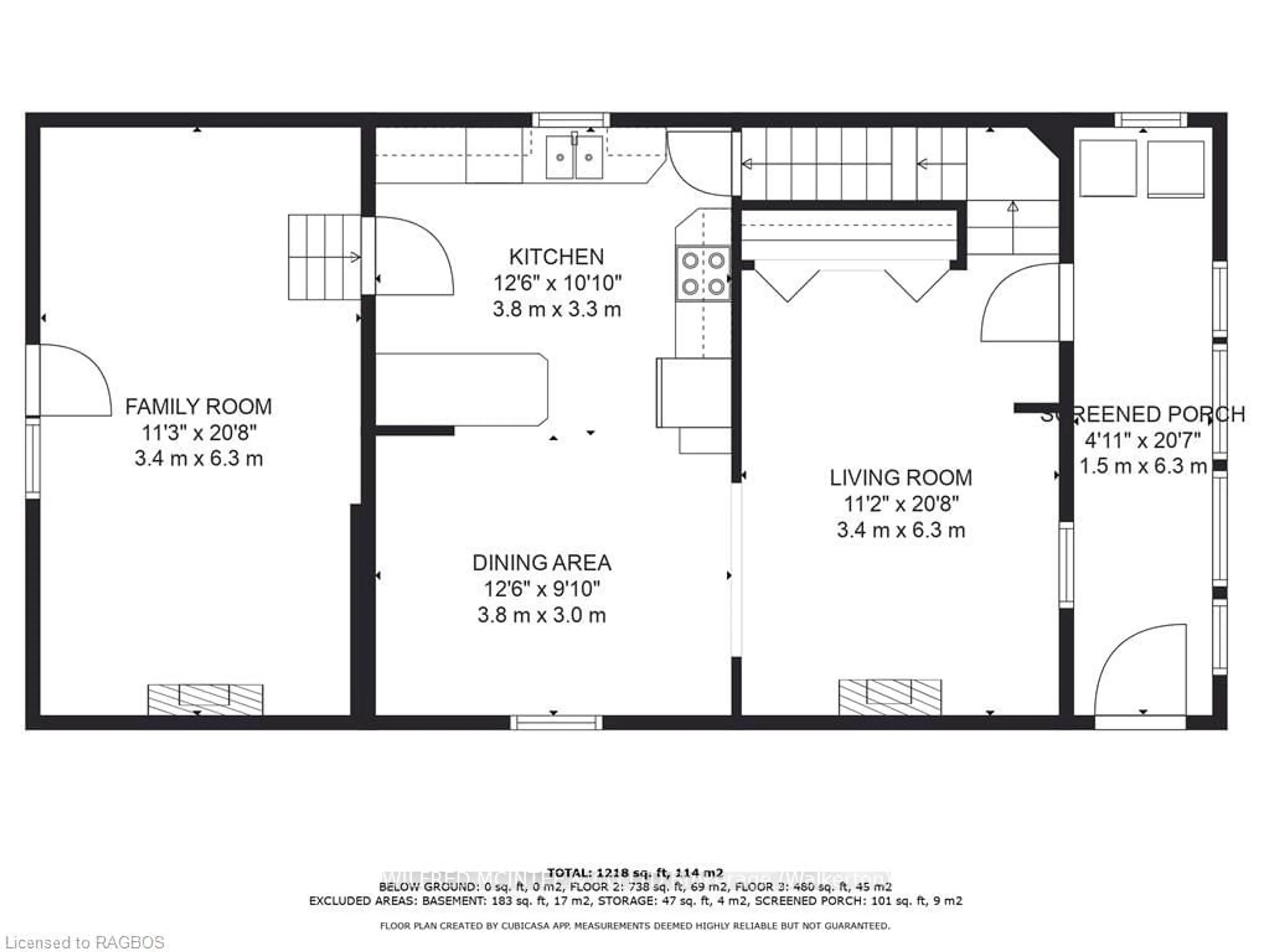 Floor plan for 27 KING St, Brockton Ontario N0G 1J0