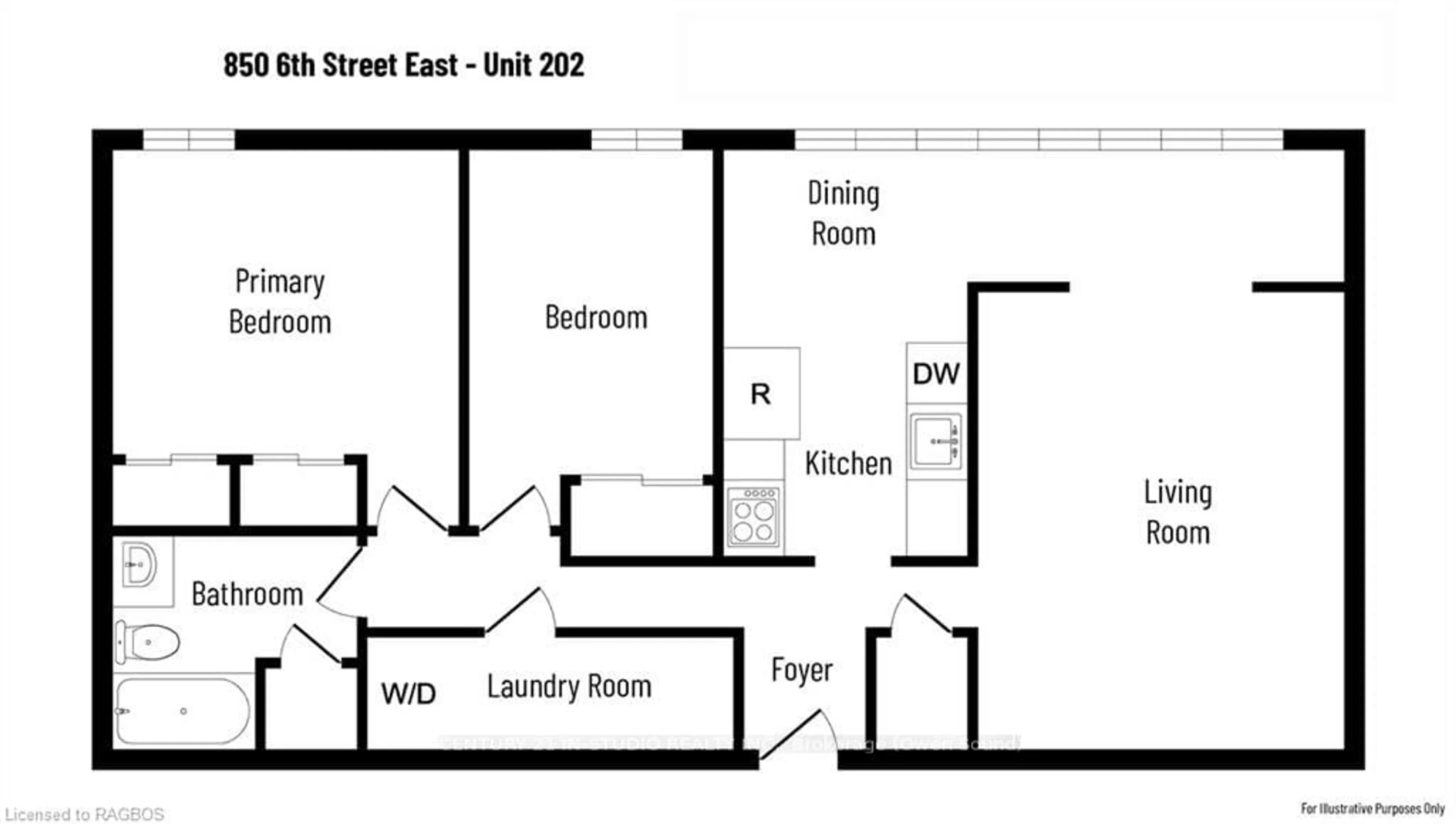 Floor plan for 850 6TH St #202, Owen Sound Ontario N4K 6T7