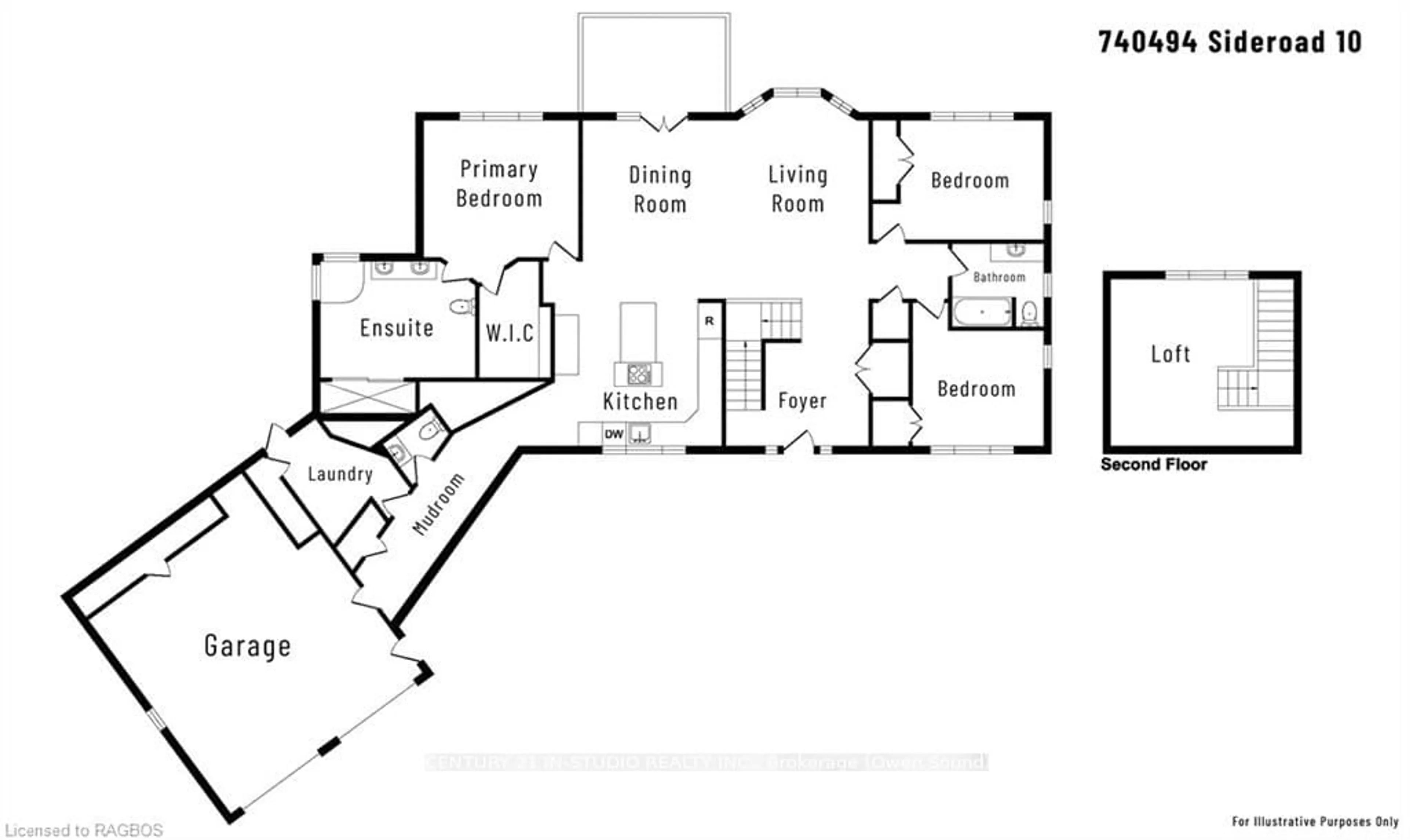 Floor plan for 740494 10 Sdrd, Chatsworth Ontario N0H 1R0