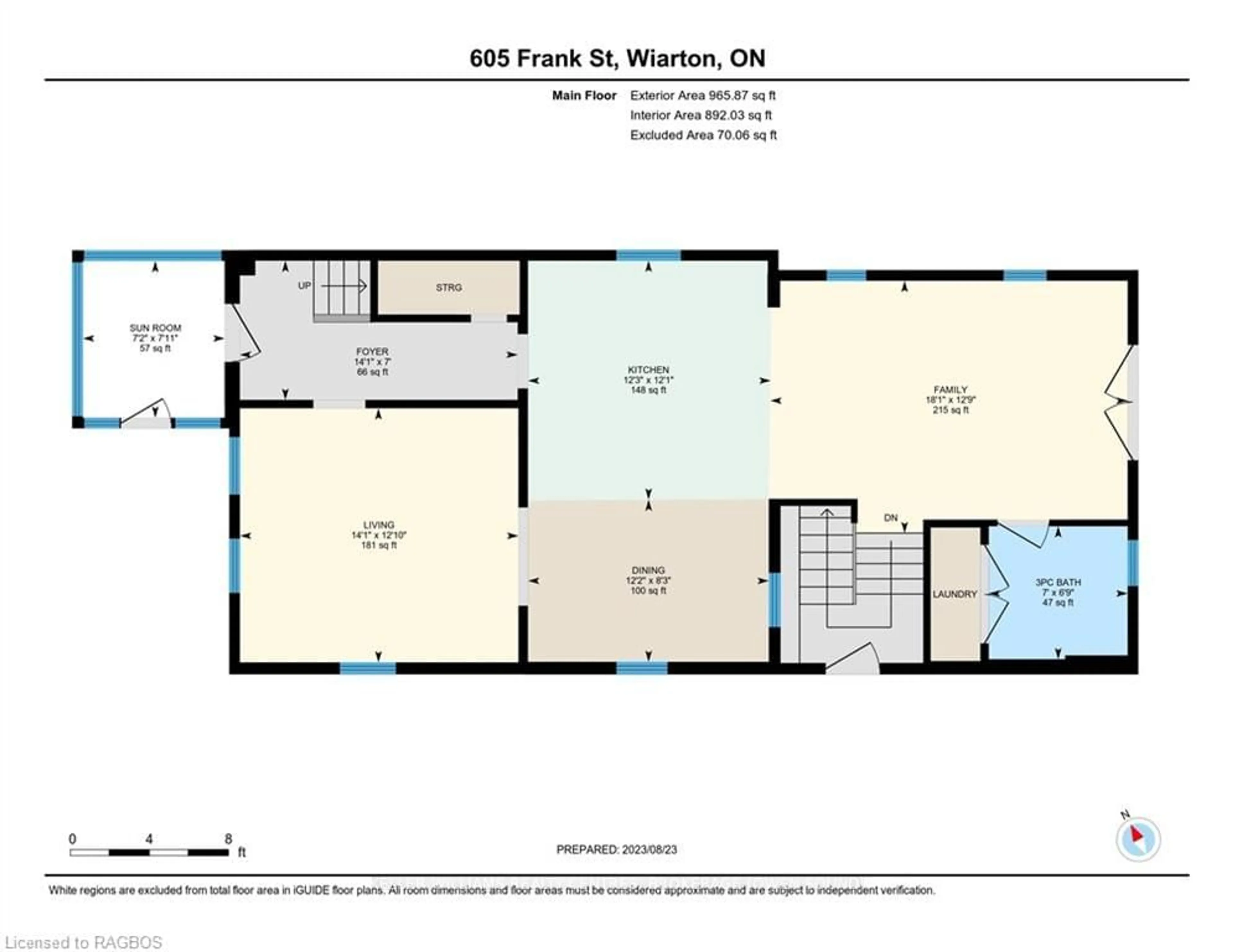 Floor plan for 605 FRANK St, South Bruce Peninsula Ontario N0H 2T0