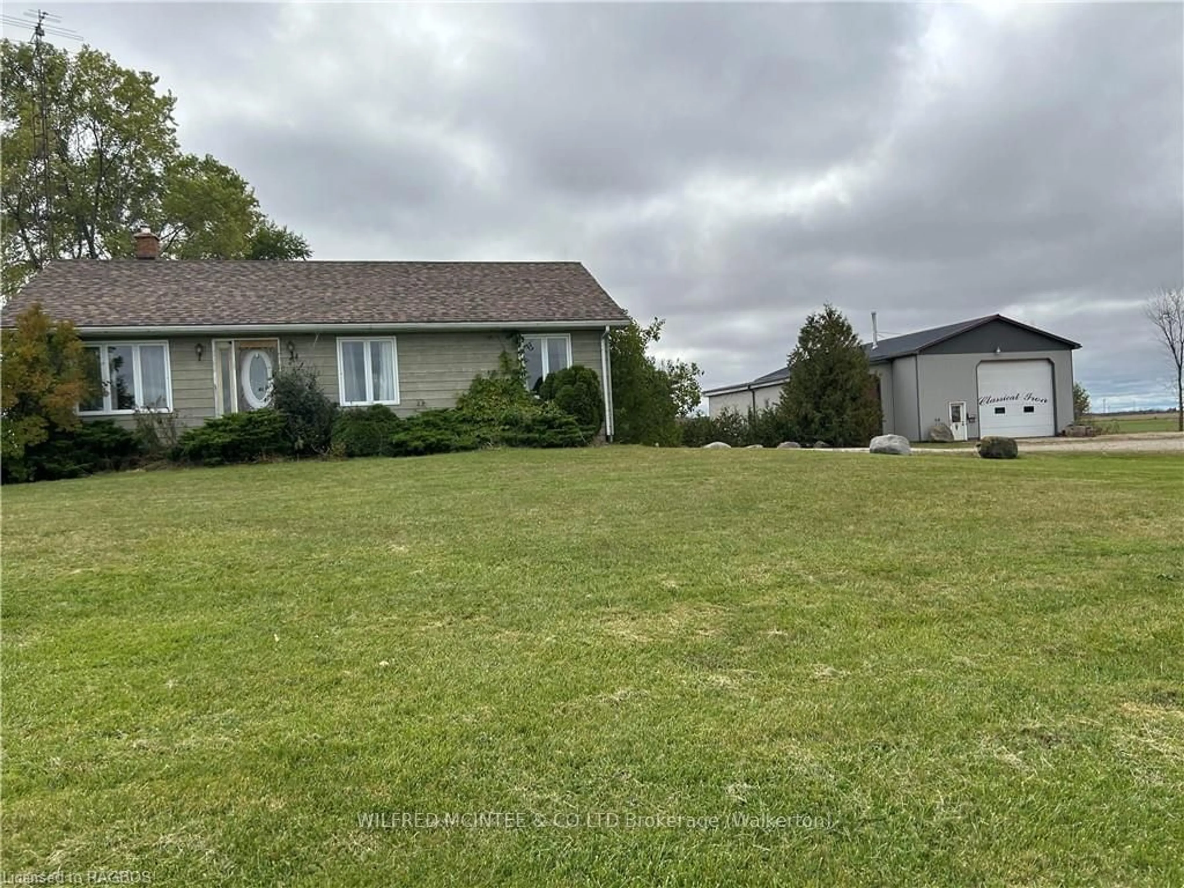 Frontside or backside of a home, the fenced backyard for 1201 BRUCE ROAD 11, Kincardine Ontario N0G 2N0