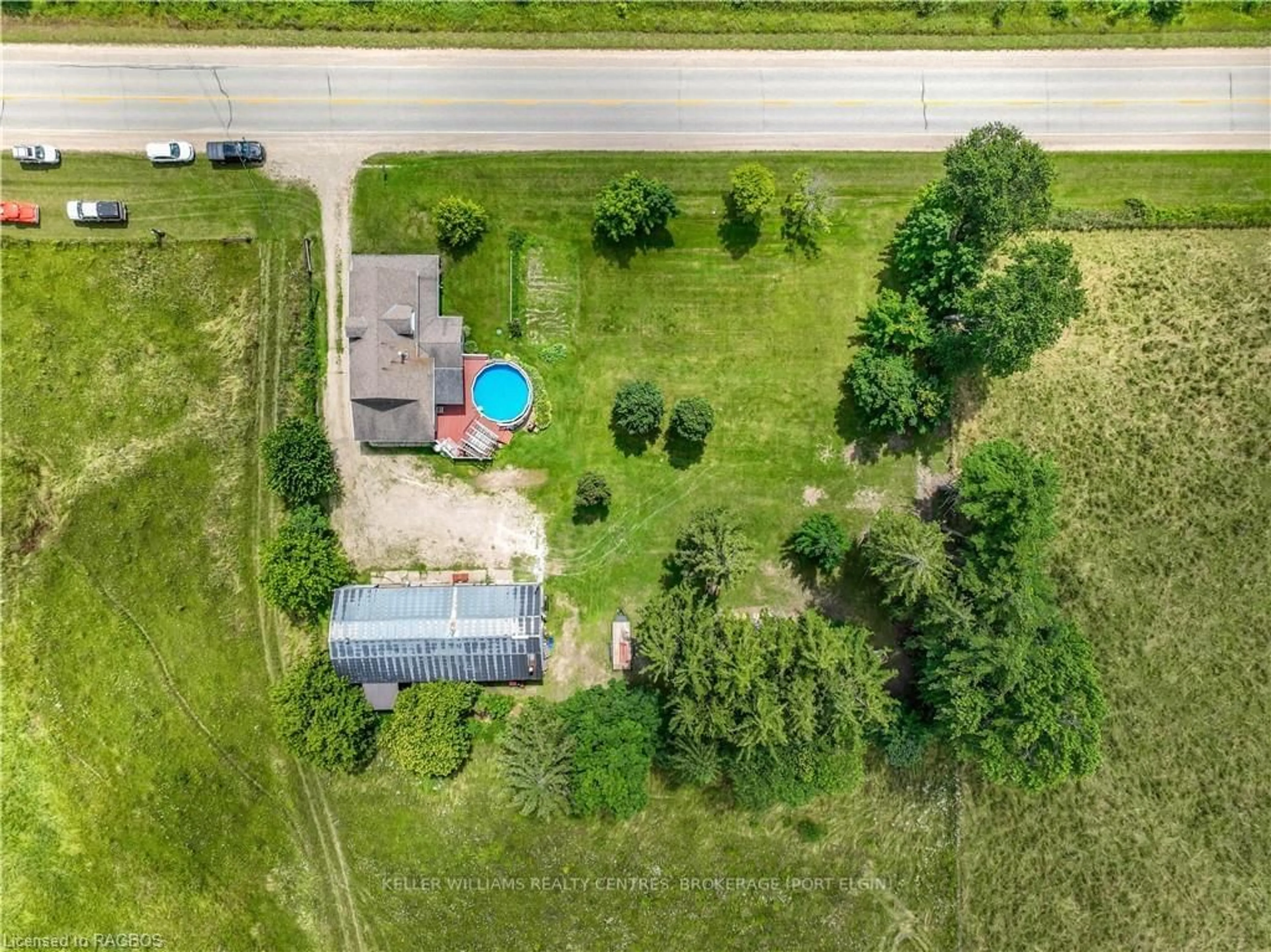 Frontside or backside of a home, the fenced backyard for 1076 BRUCE ROAD 15, Brockton Ontario N0G 1J0