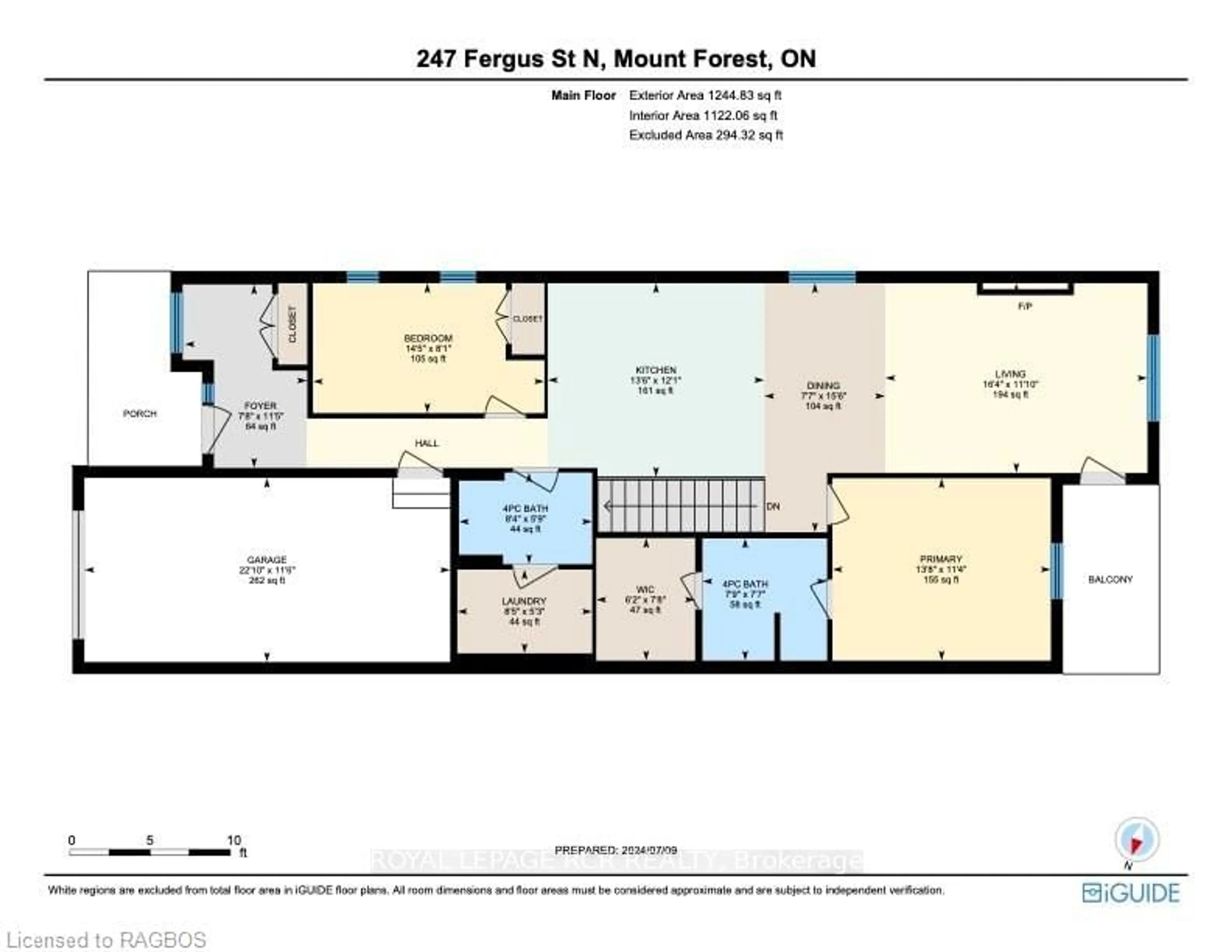 Floor plan for 247 FERGUS St, Wellington North Ontario N0G 2L2