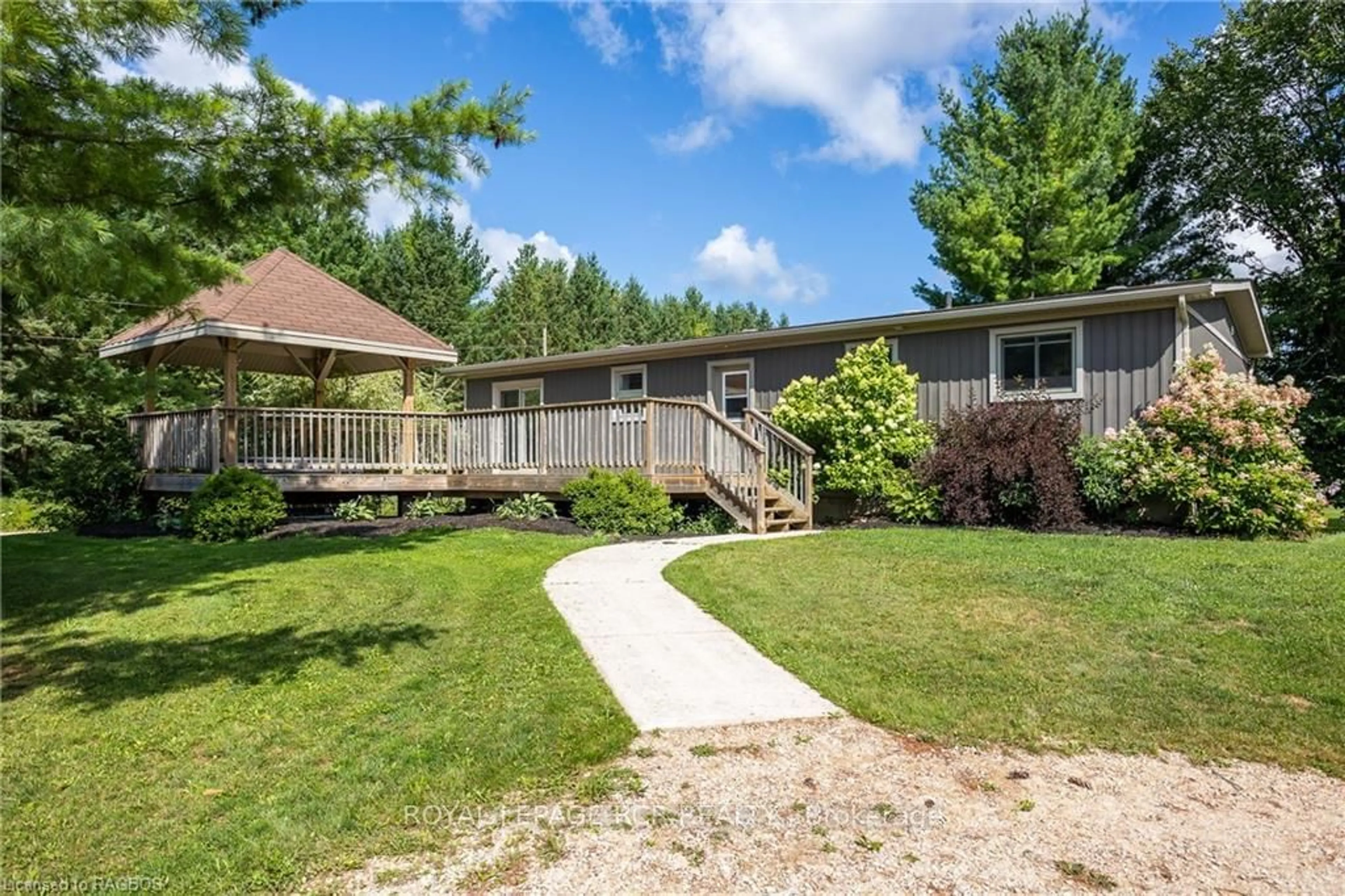 Frontside or backside of a home, the fenced backyard for 382966 SIDEROAD 18, West Grey Ontario N0G 1R0