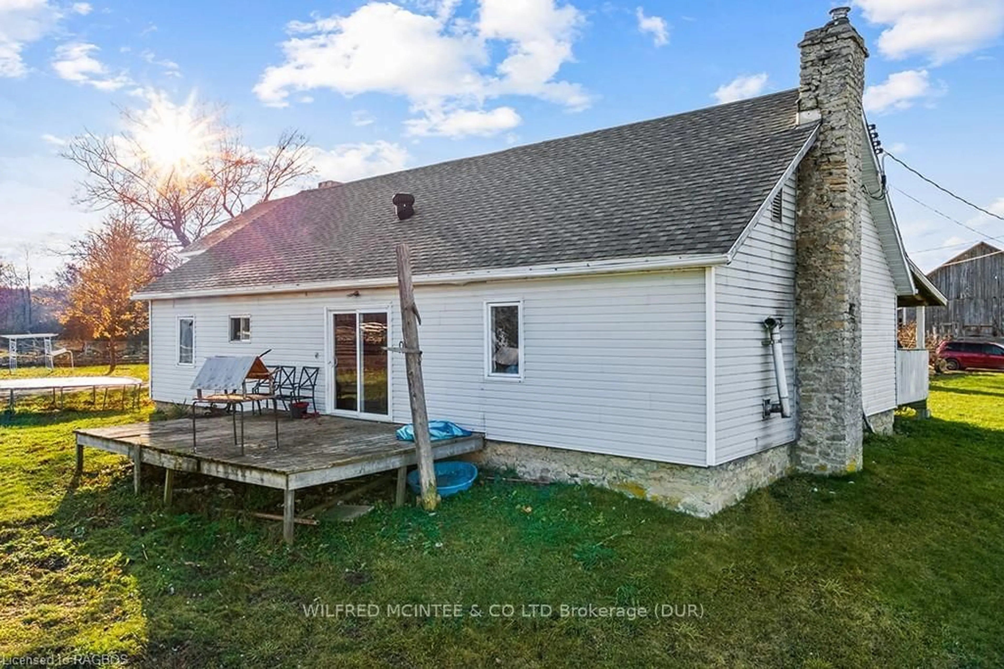 Frontside or backside of a home, the fenced backyard for 15339 6, Assiginack Ontario P0P 1N0