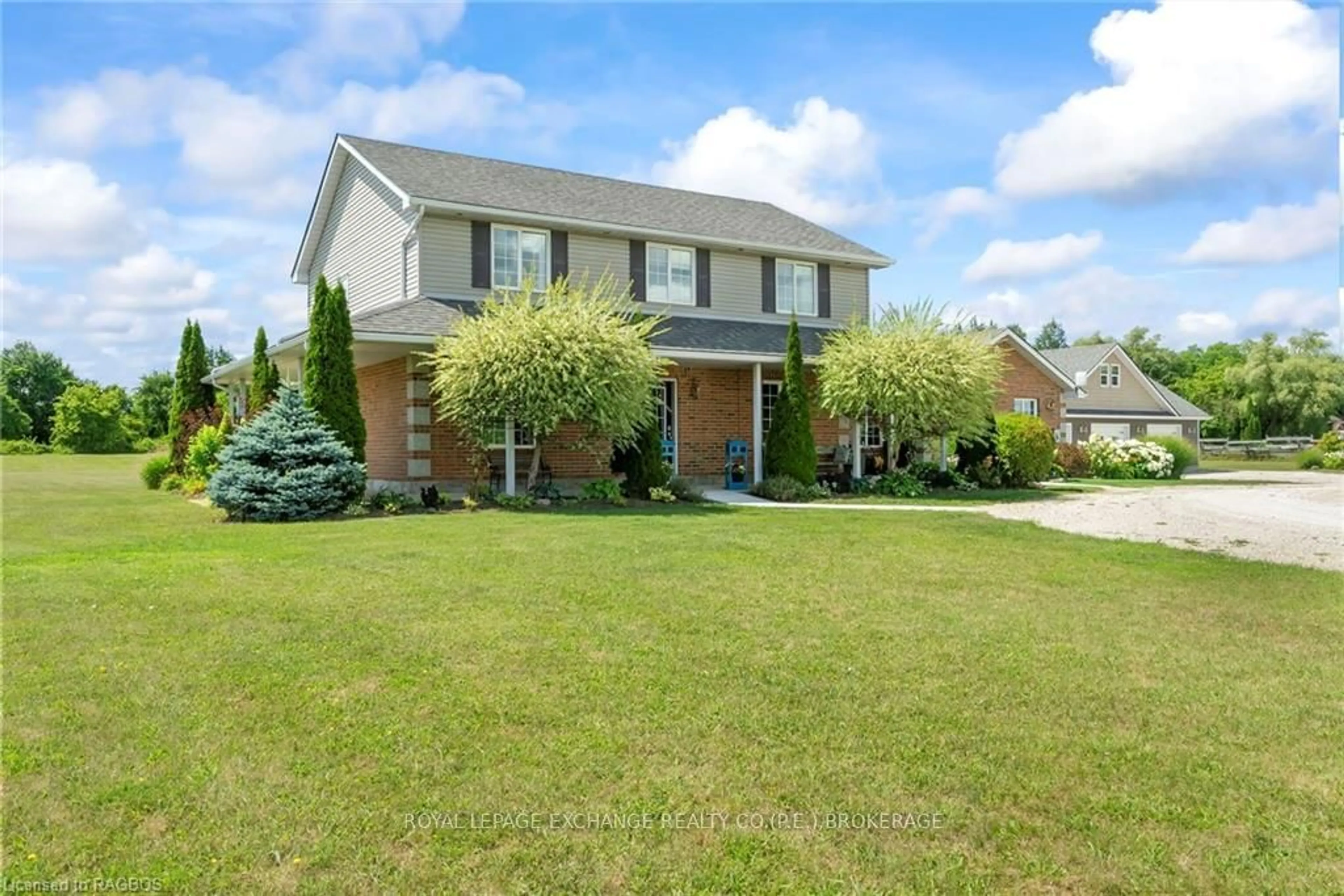 Frontside or backside of a home, the fenced backyard for 014062 BRUCE COUNTY RD 10, Brockton Ontario N0G 1S0