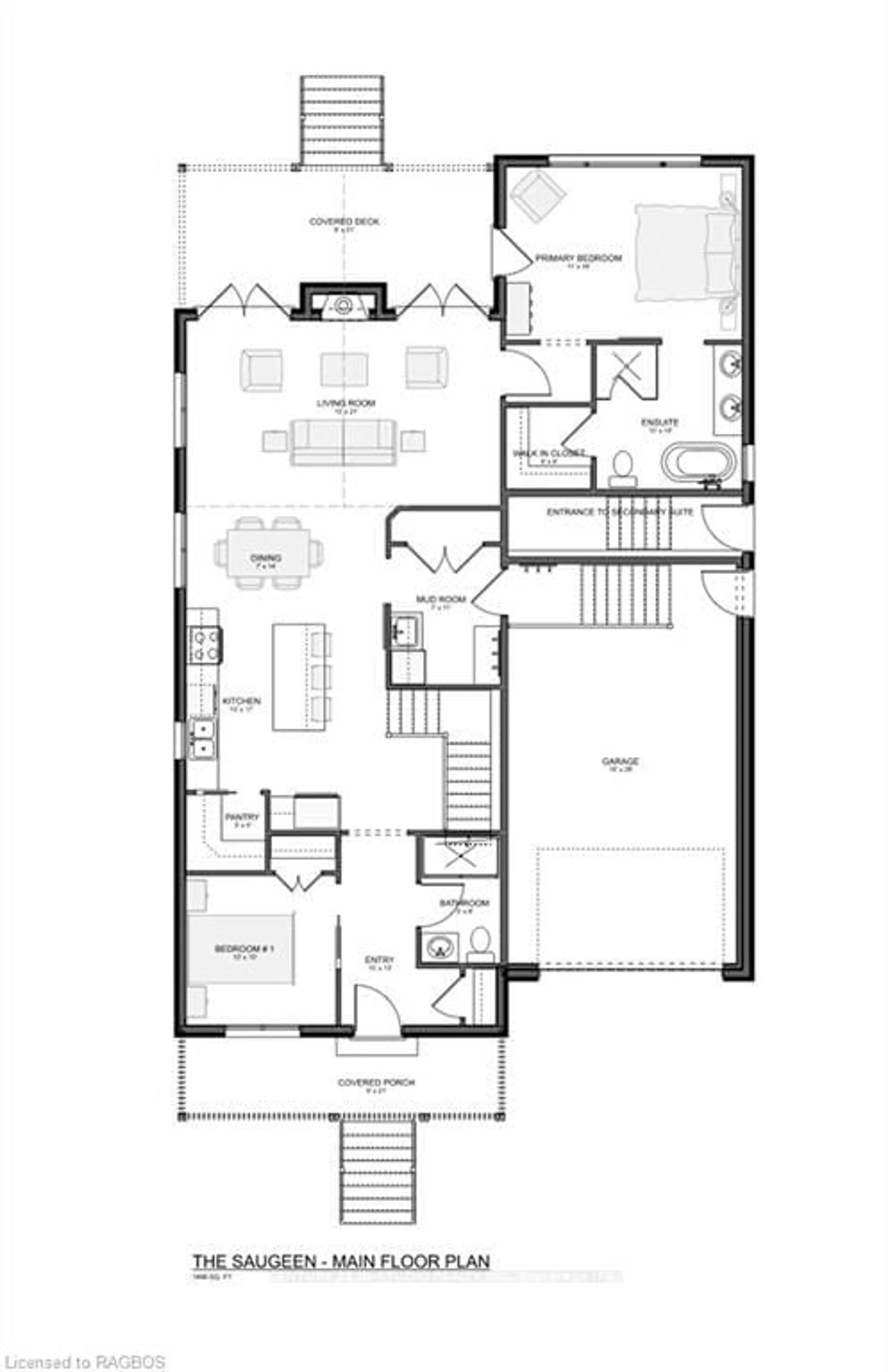 Floor plan for 15 GRENVILLE St, Saugeen Shores Ontario N0H 2L0